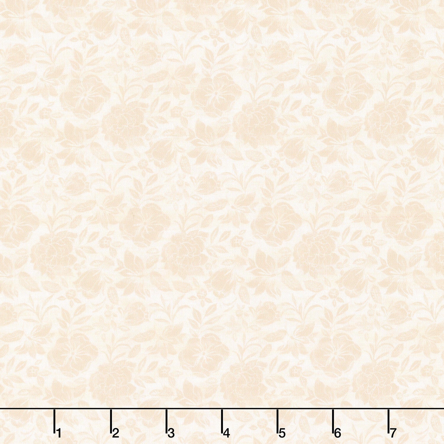 Nature's Serenade - Tonal Floral Cream/Tan Yardage