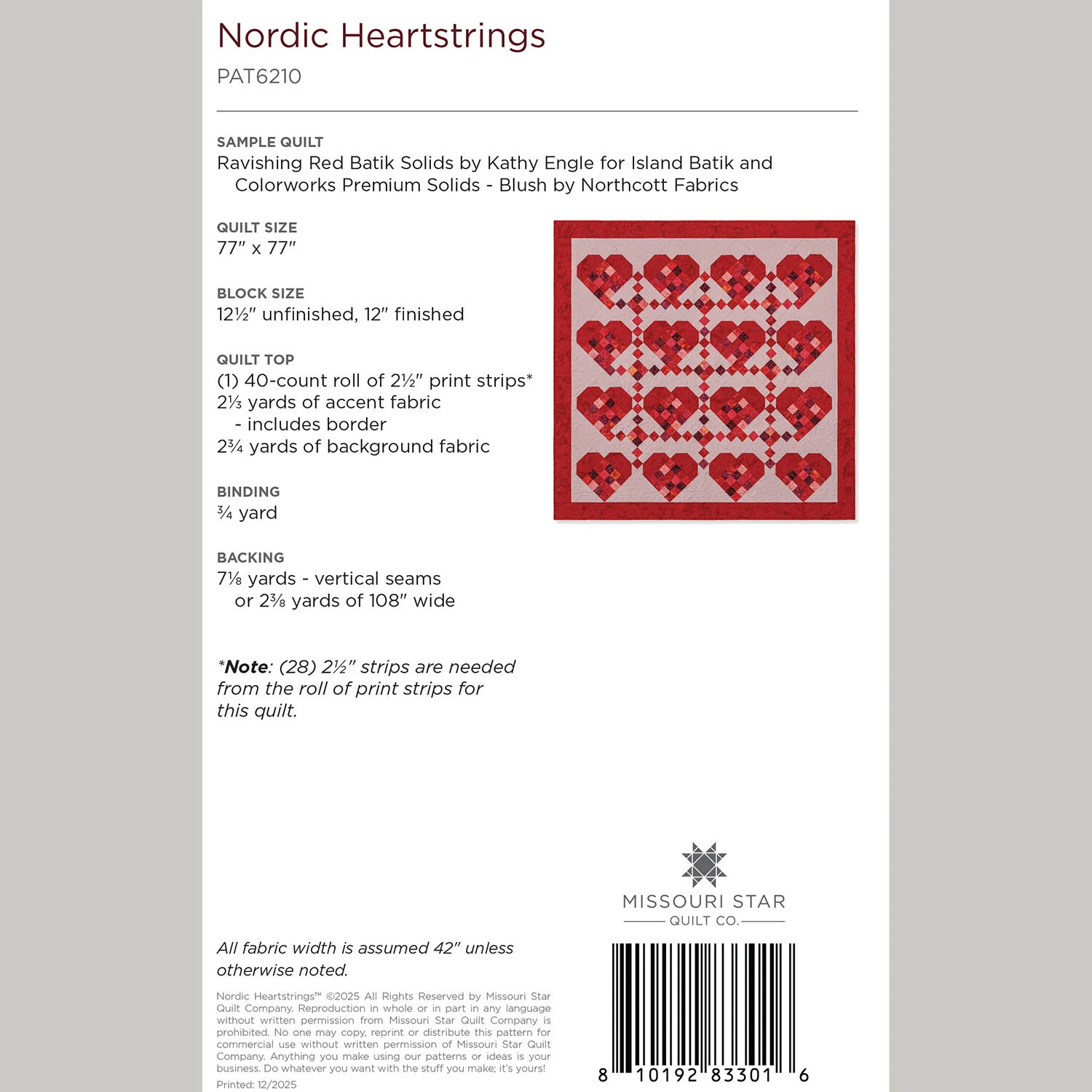 Nordic Heartstrings Quilt Pattern by Missouri Star - Image 2