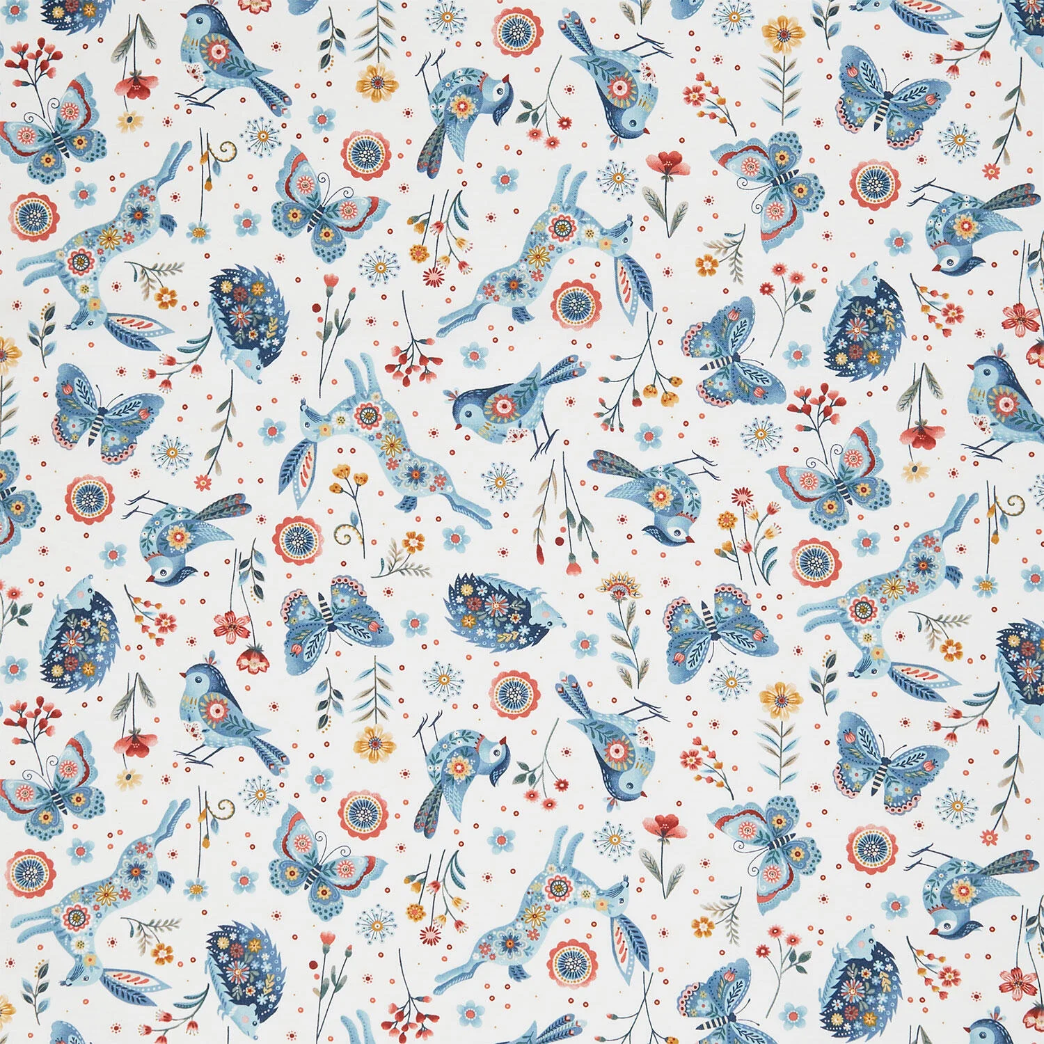 Norwegian Forest - Woodland Character Toss Cream Yardage