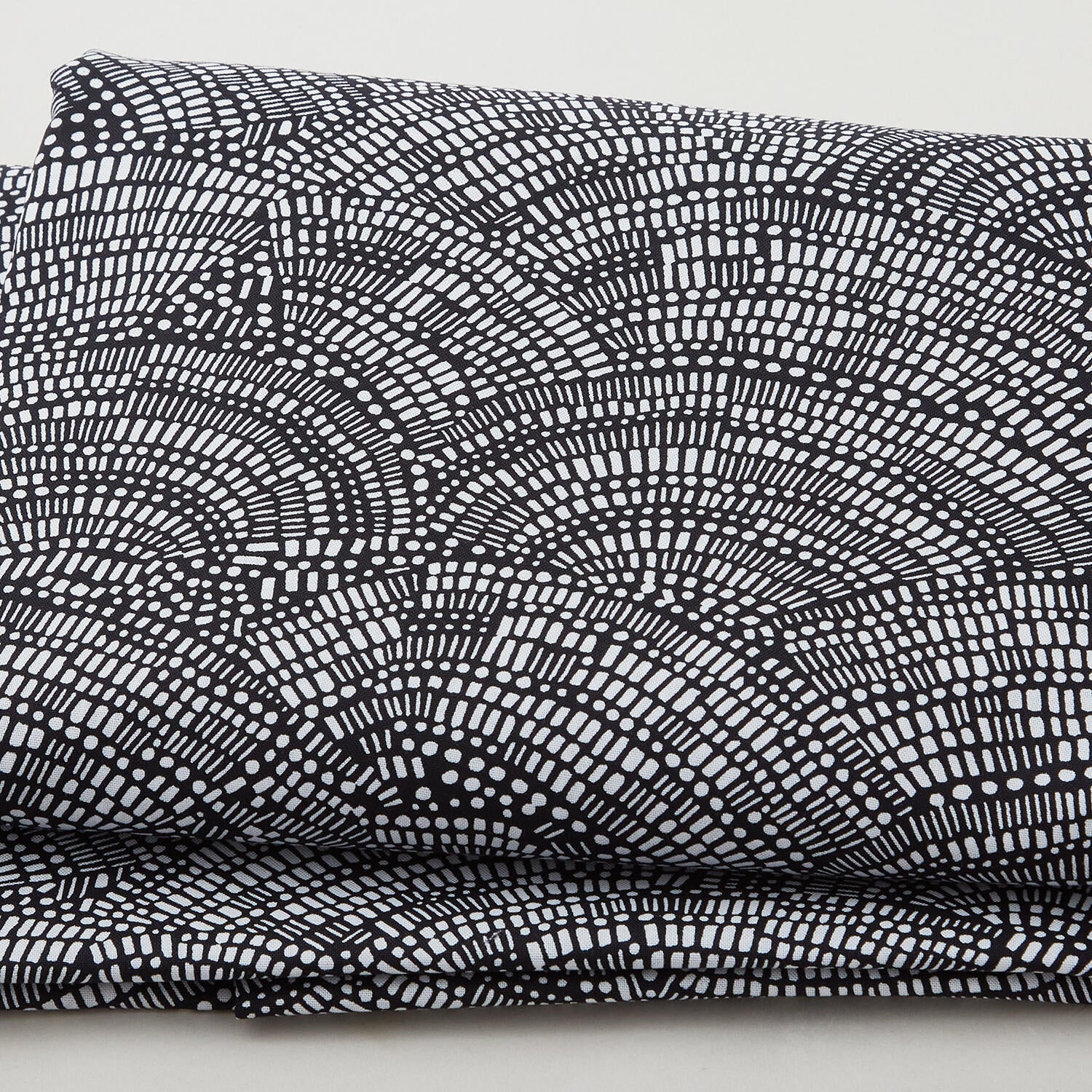 Not So Black and White 108" - Mosaic Fan Black/White 3 Yard Cut