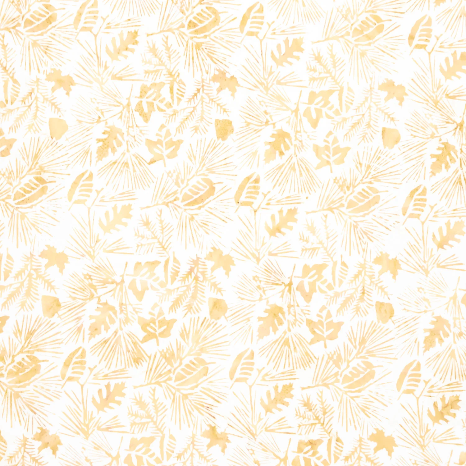 Oasis Batiks - Leaves Cream Yardage