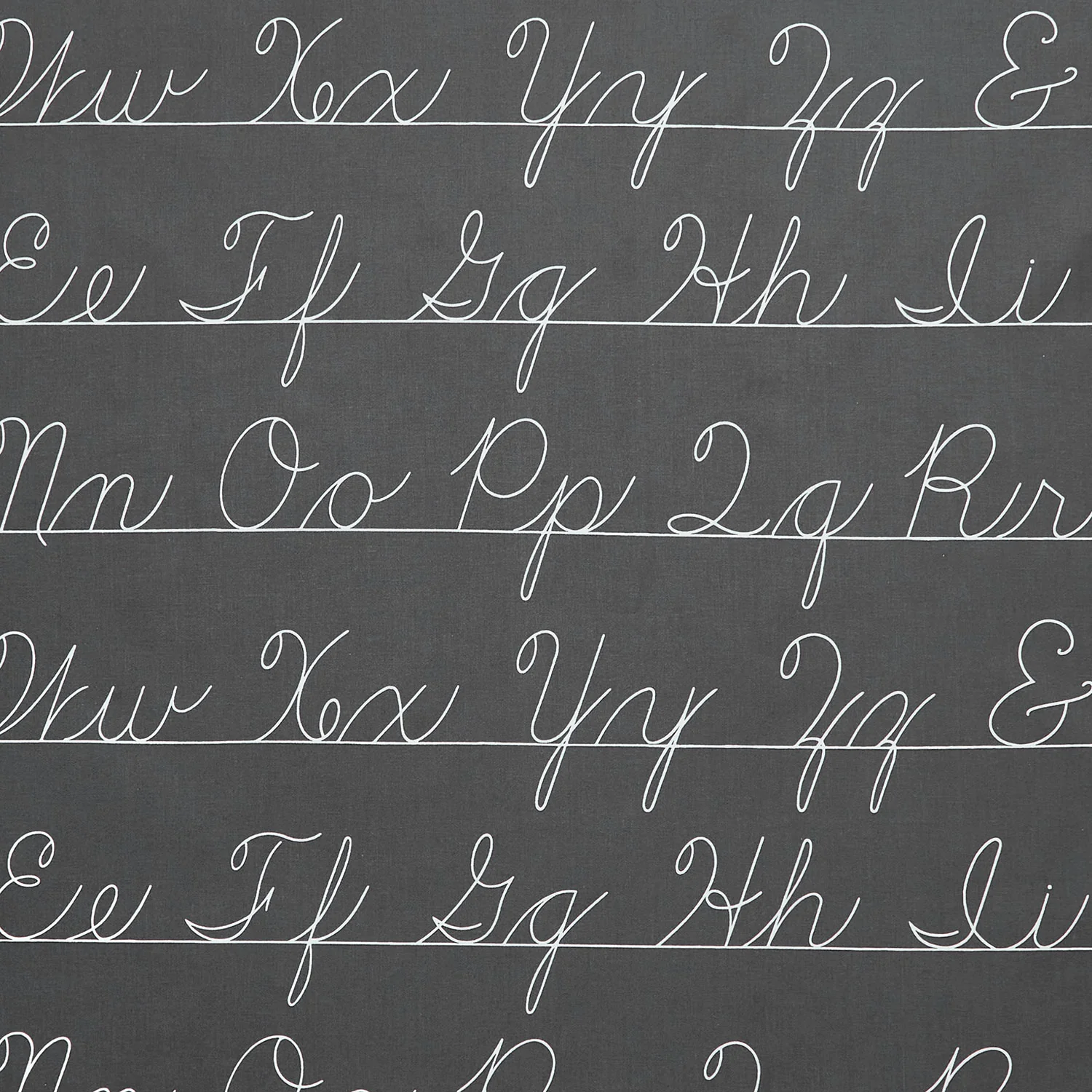 Old School - Penmanship Charcoal Yardage