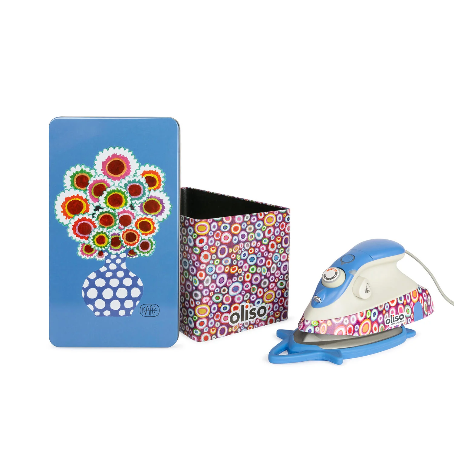 Oliso Kaffe Fassett M3PRO Mini Project Iron with Trivet - Image 6