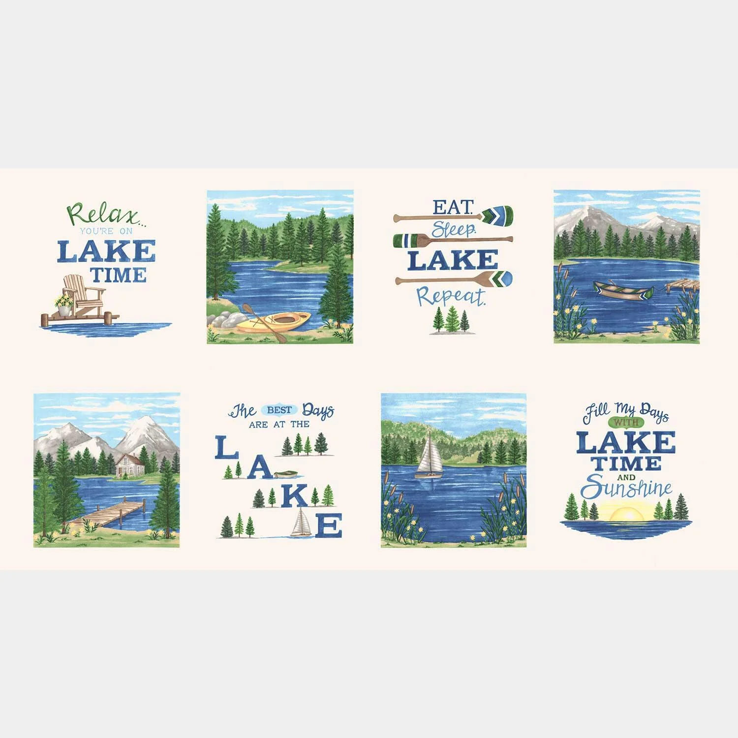 On Lake Time - On Lake Time Cloud White Panel
