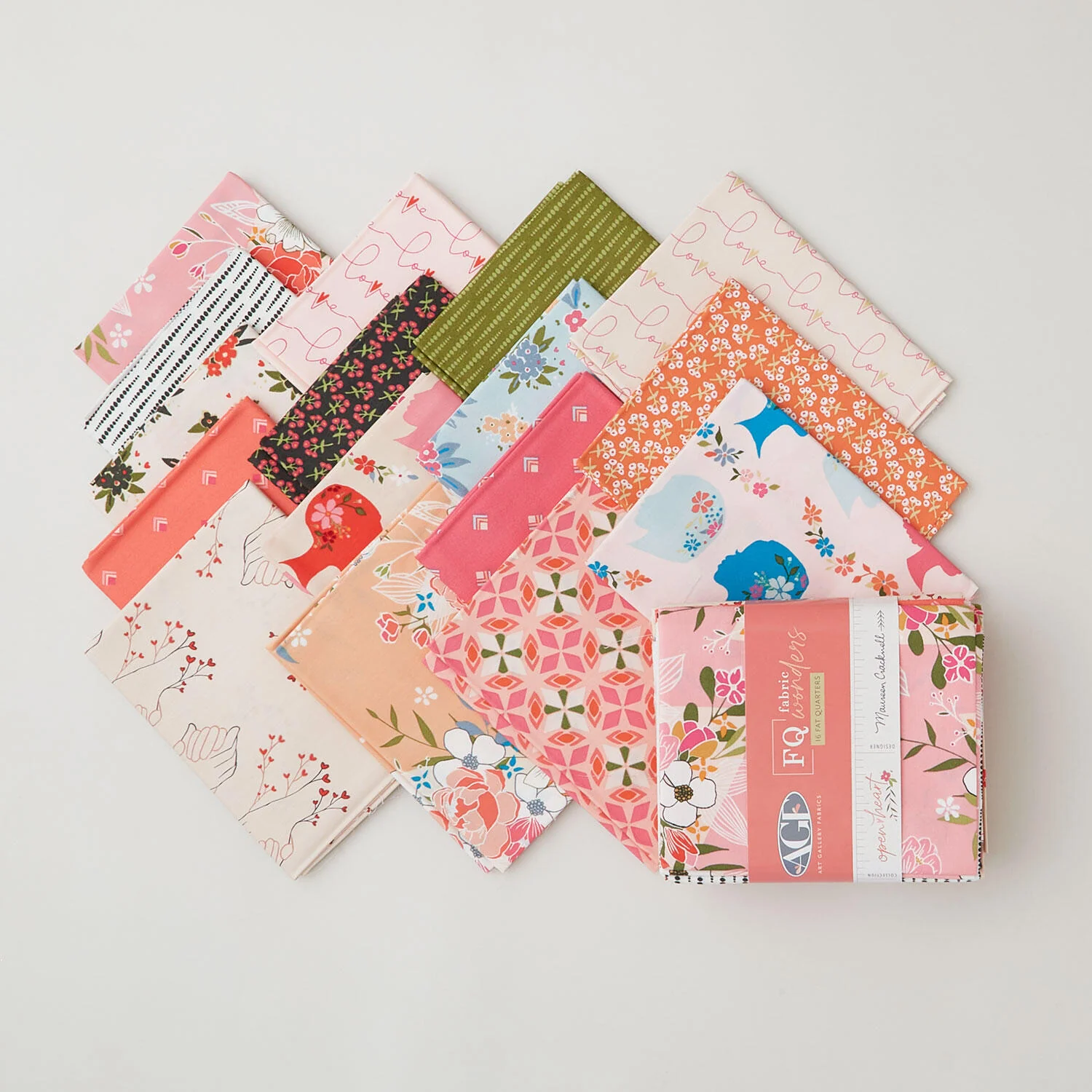 Open Heart - FQ Fabric Wonders Favorites - Fat Quarter Bundle 16 Pc