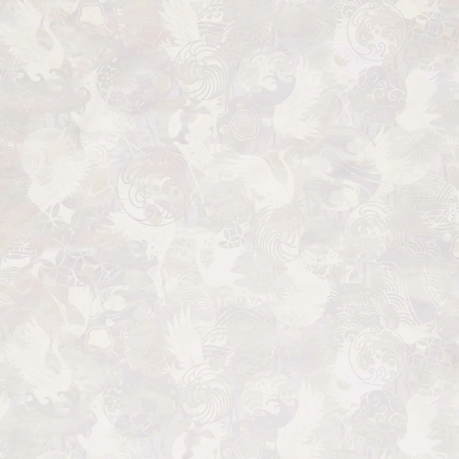 Oriental Gardens - Emblems Cream Digitally Printed Yardage