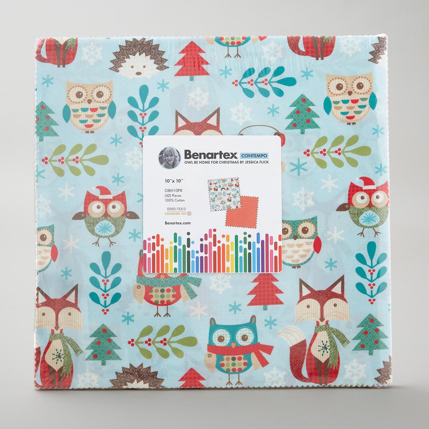 Owl Be Home For Christmas 10" Squares - Image 2