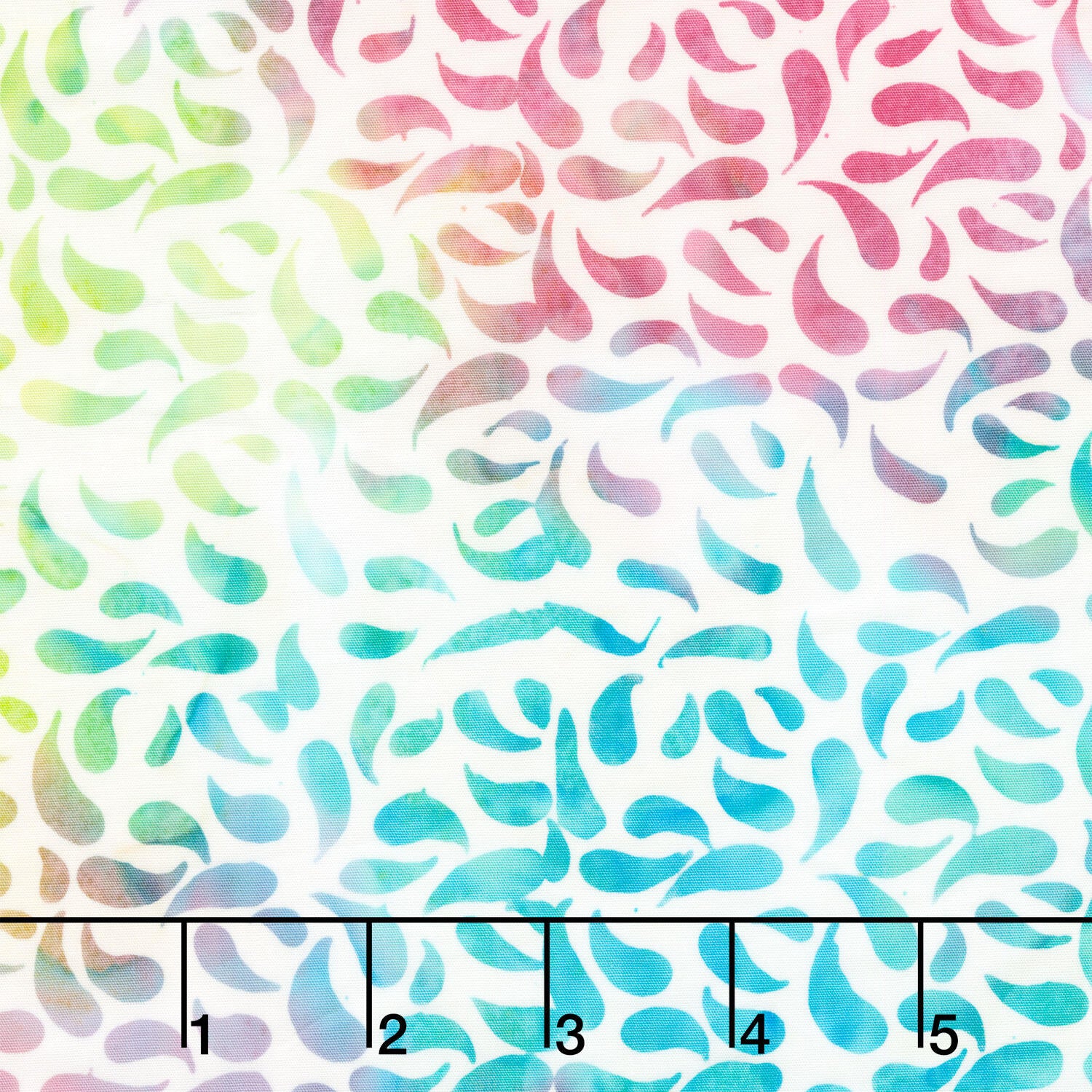 Paisley Pop Batiks - Paisley Petals Jellybean Yardage