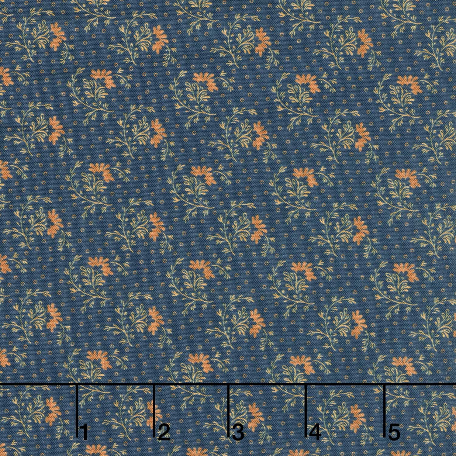 Pam's Patchwork Stars - Window Box Flowers Navy Yardage