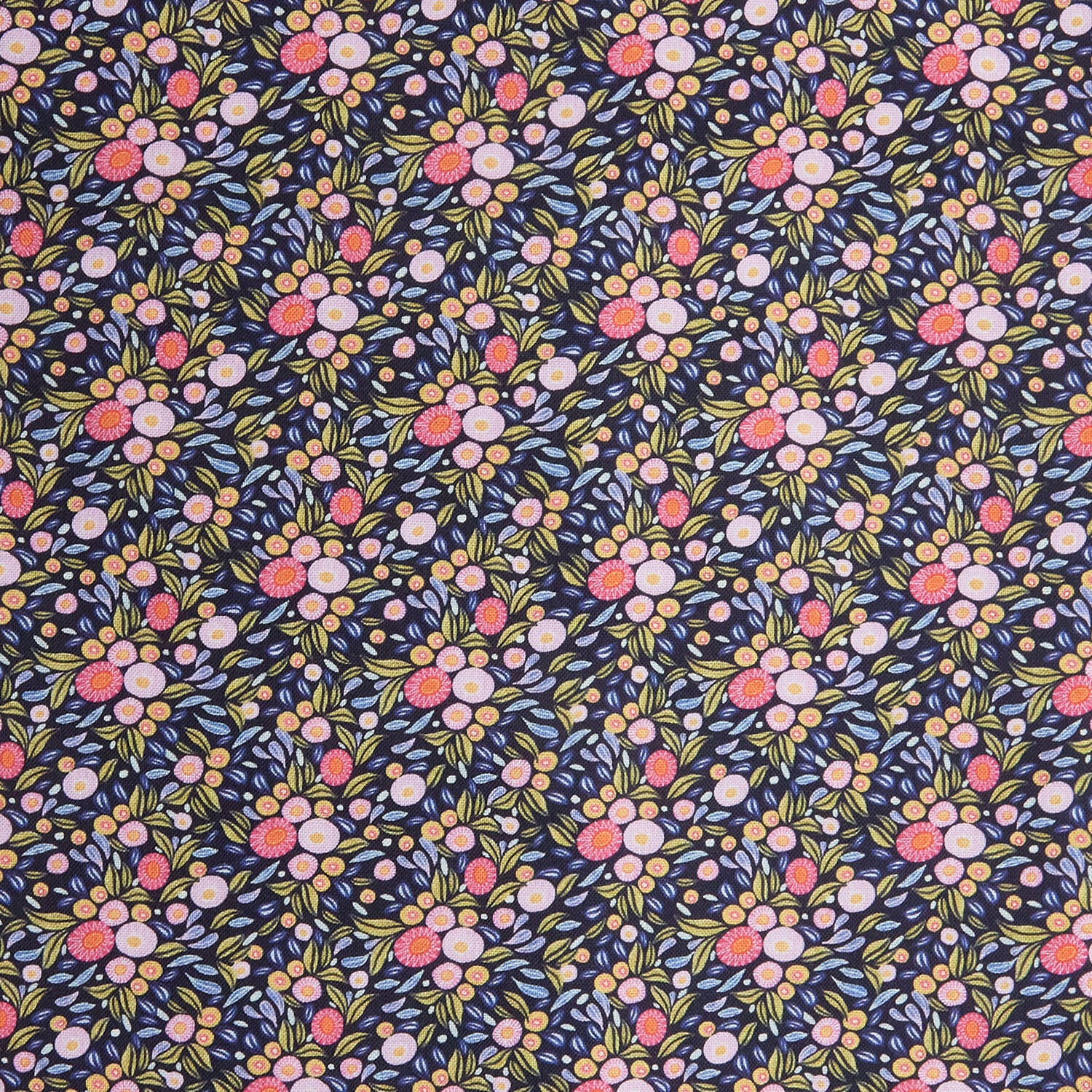 Paradise Bloom - Mini Wildflowers Blueberry Digitally Printed 2 Yard Cut - Image 2
