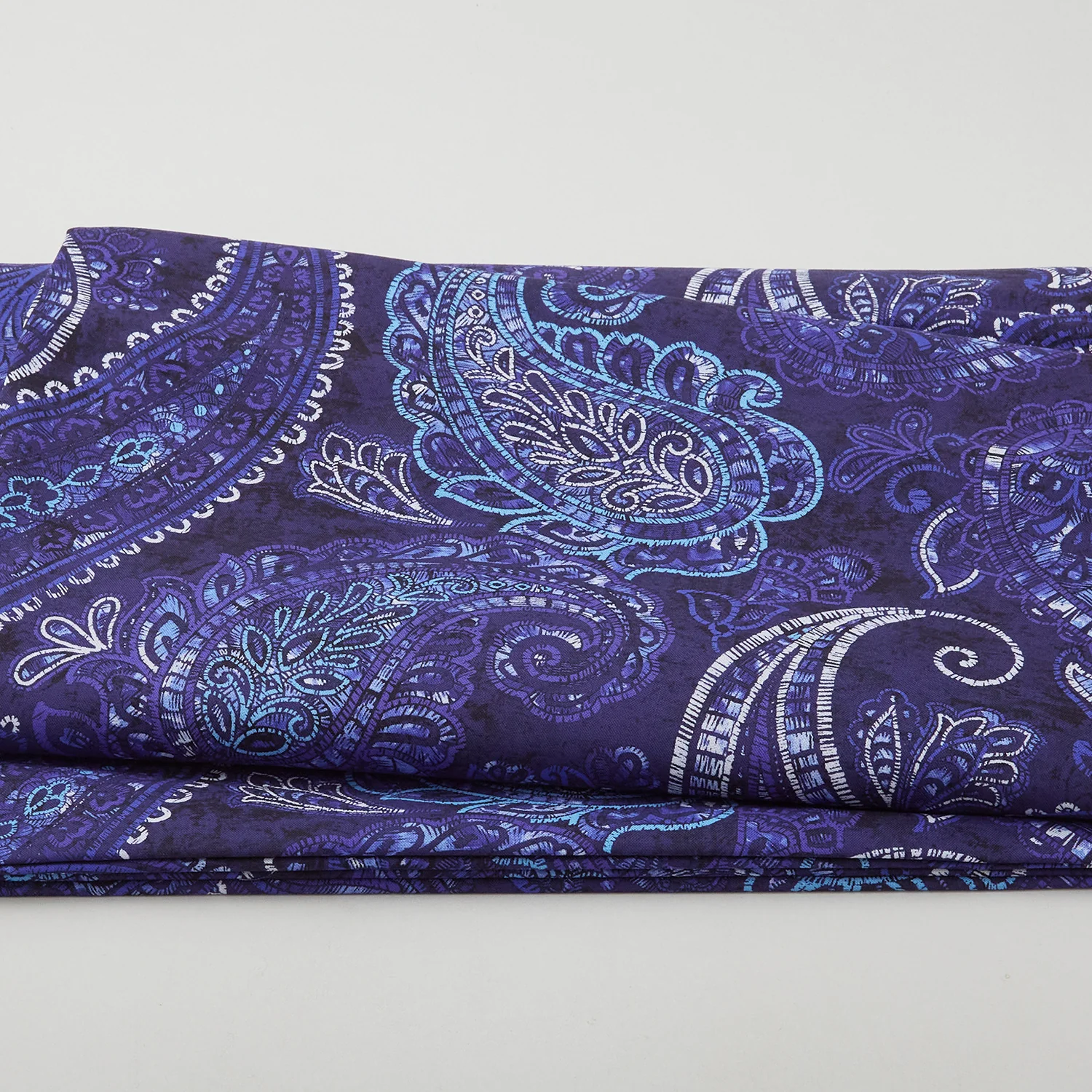 Parkside - Large Embroidered Paisley Royal 118" Wide 3 Yard Cut