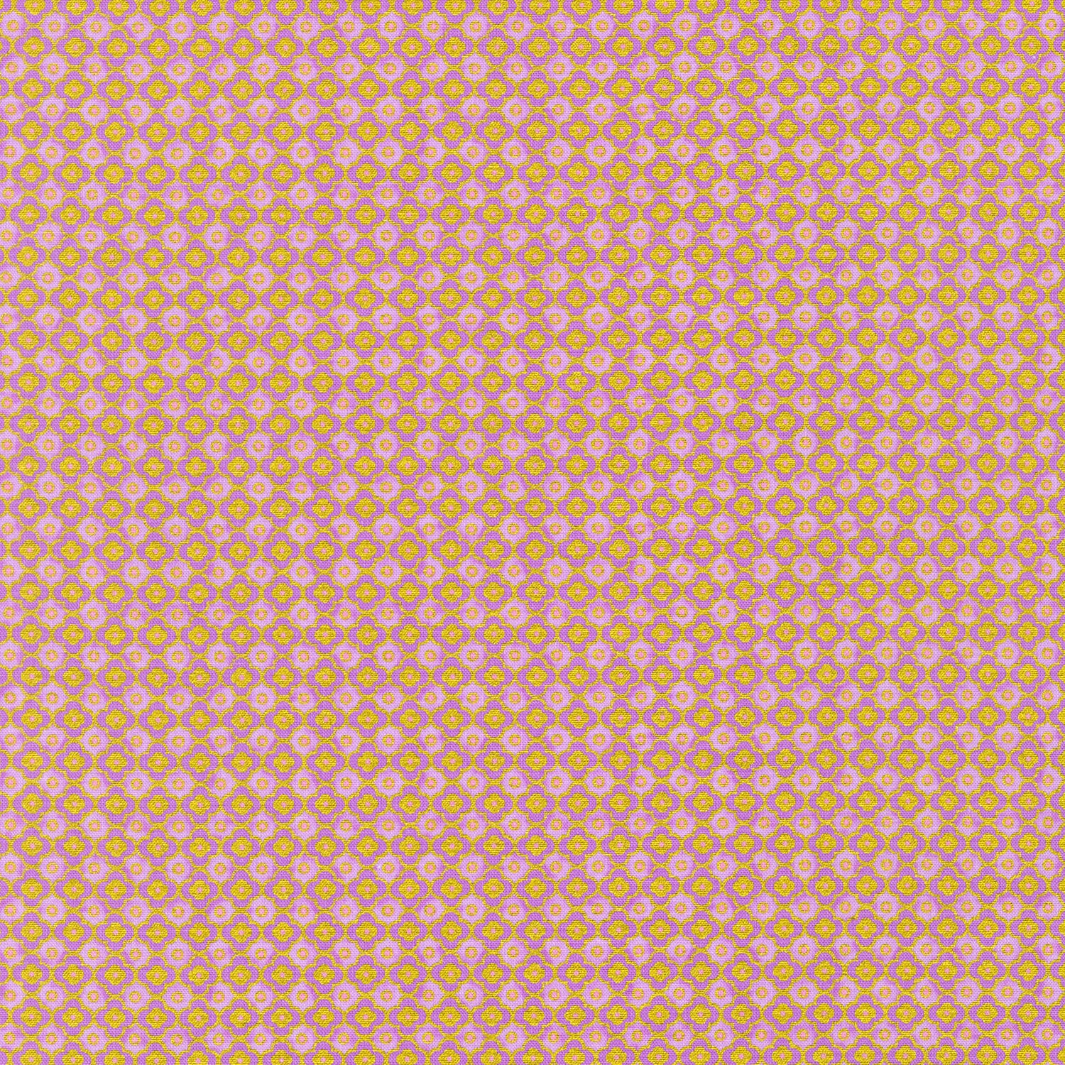 Parvaneh's Butterflies - Quatrefoil Lilac Metallic 2 Yard Cut - Image 2