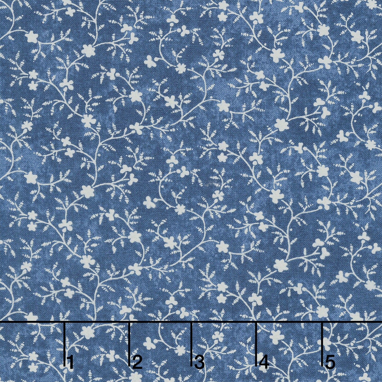 Patchwork Blue - Vines Blue Yardage
