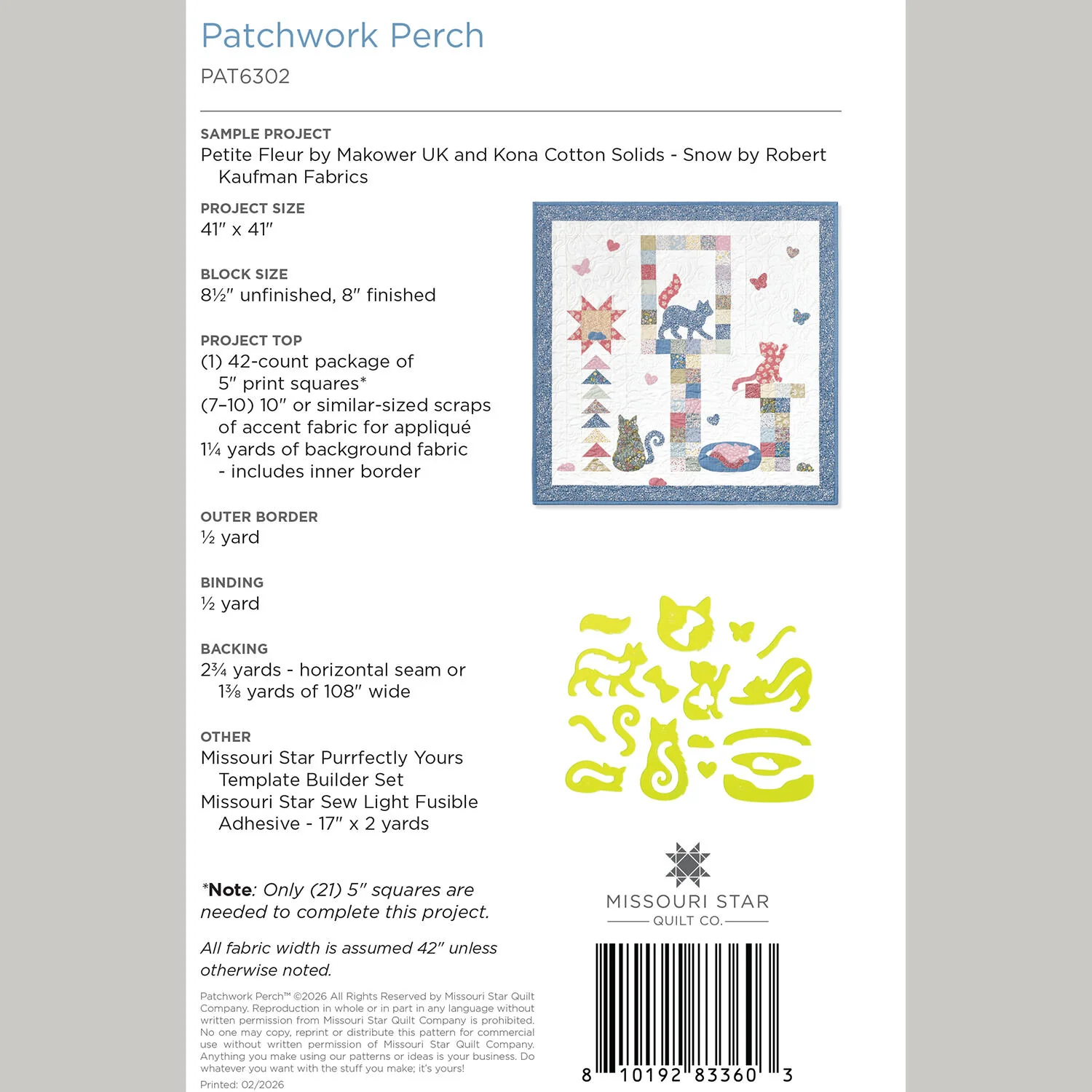 Patchwork Perch Quilt Pattern by Missouri Star - Image 2