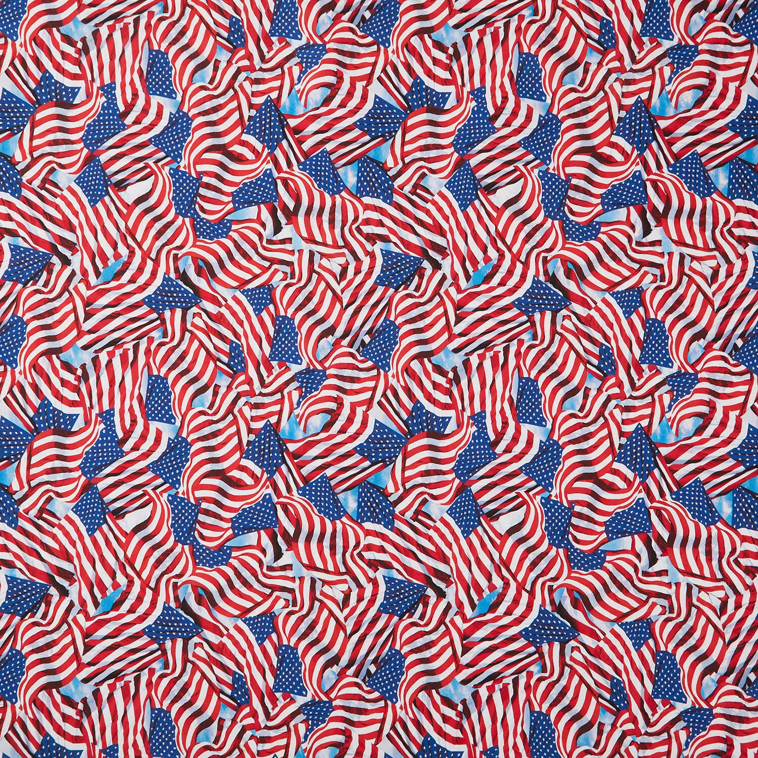 Patriotic 108" - All American Flags Red/Blue 108" Wide Backing