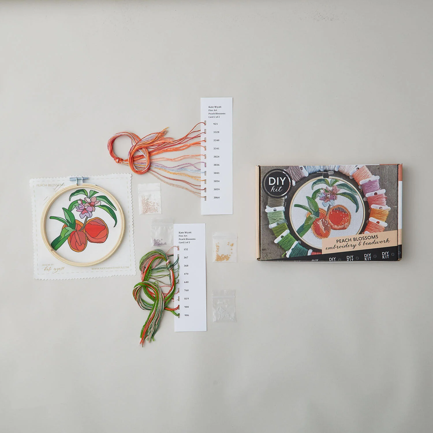 Peach Blossoms Embroidery and Beadwork Kit - Image 5