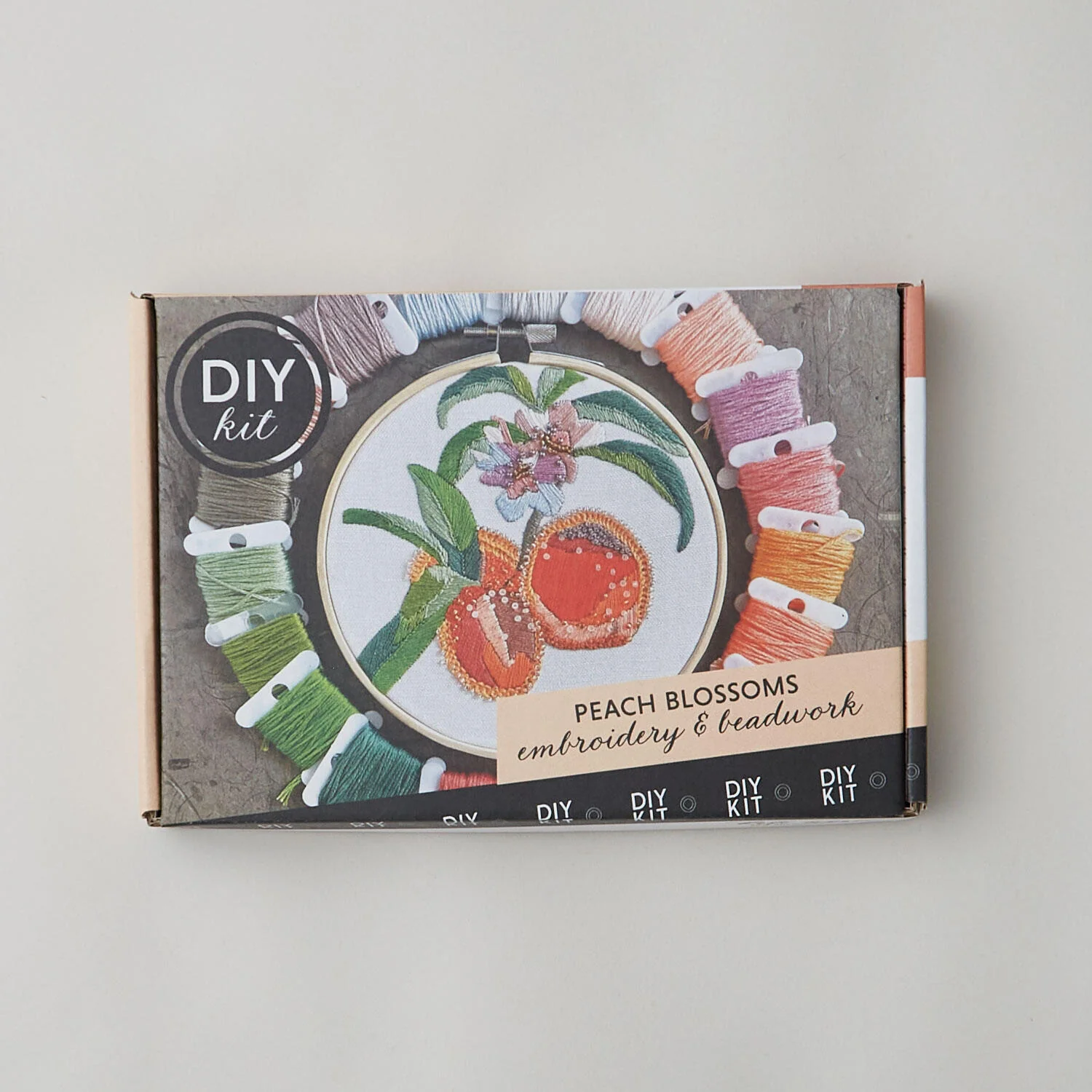 Peach Blossoms Embroidery and Beadwork Kit - Image 6