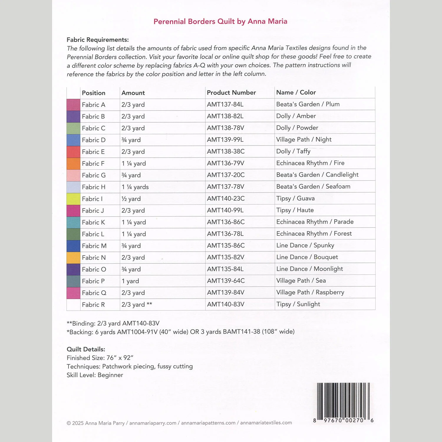 Perennial Borders Quilt Pattern - Image 2