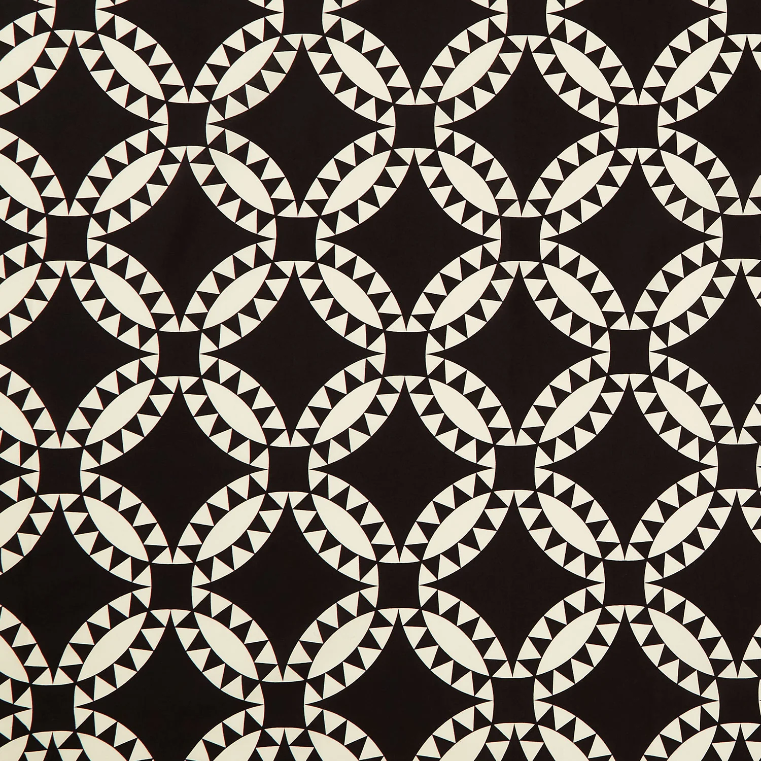 Perfect Points - Pickle Dish Cheater Print Black and White Yardage