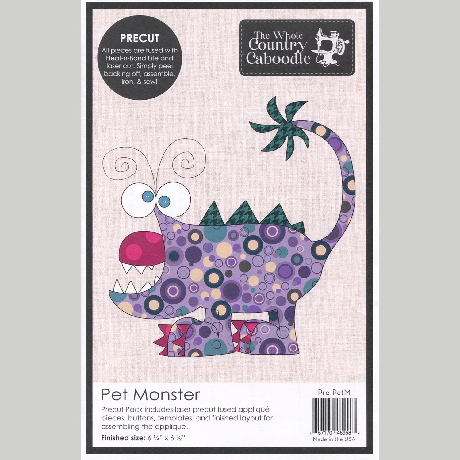 Pet Monster Precut Fused Appliqué Pack