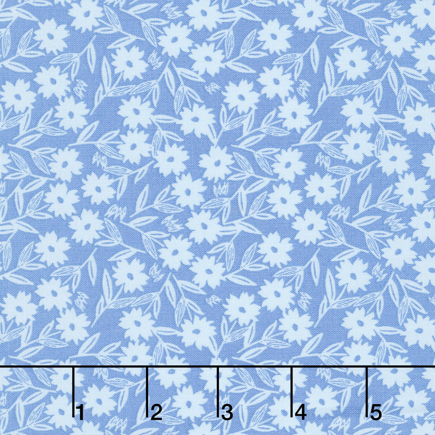 Petals and Stitches - Sunshine Blooms Denim Yardage