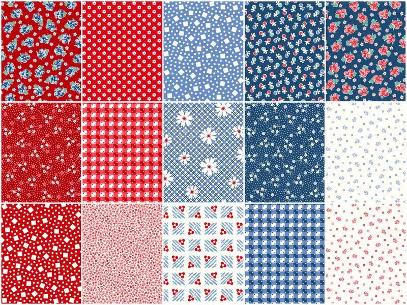 Picnics and Parades Favorites Fat Quarter Bundle - 16 Pieces - Image 3