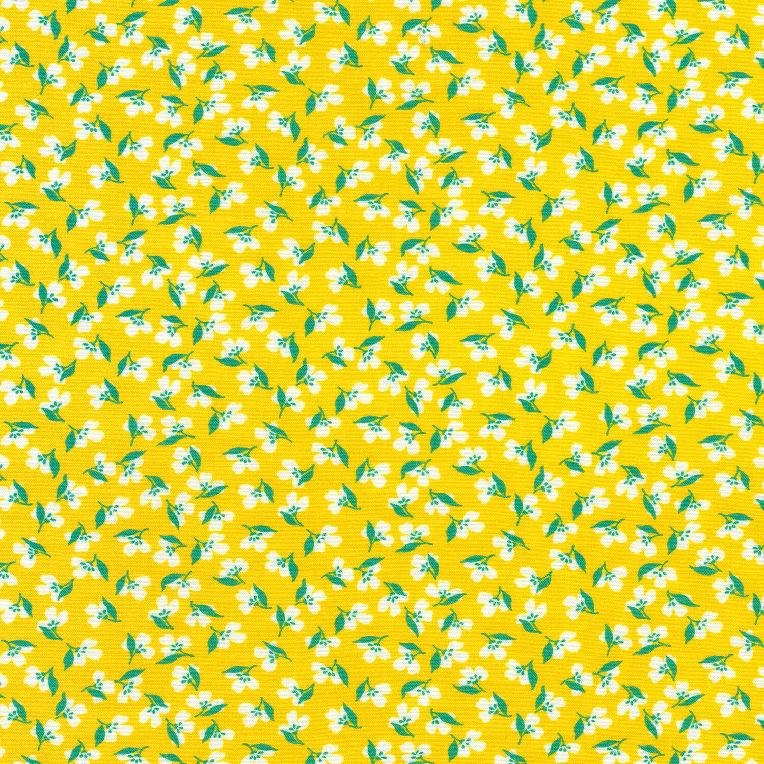 Playful - Small Flowers Butterscotch Yardage