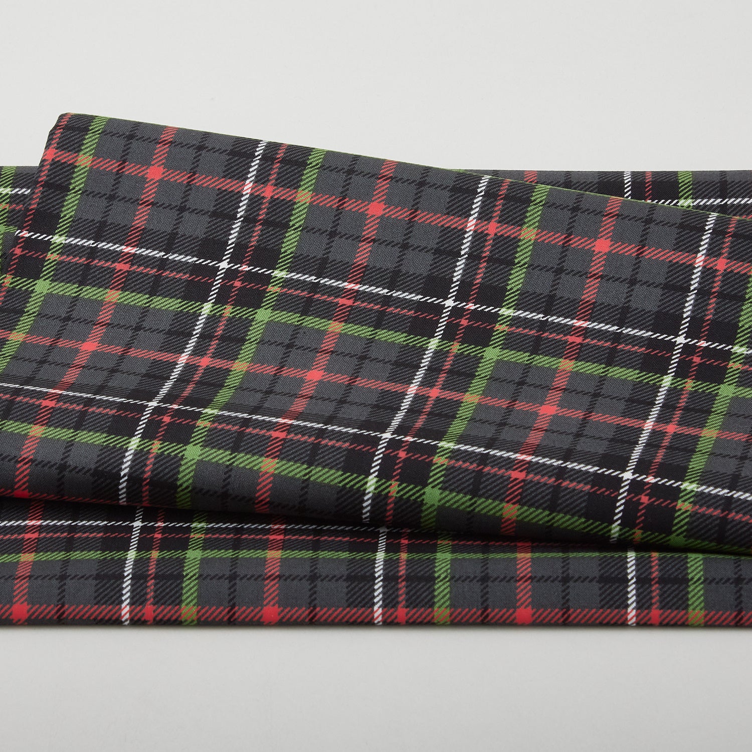 Poinsettia & Pine Favorites - Plaid Black 3 Yard Cut
