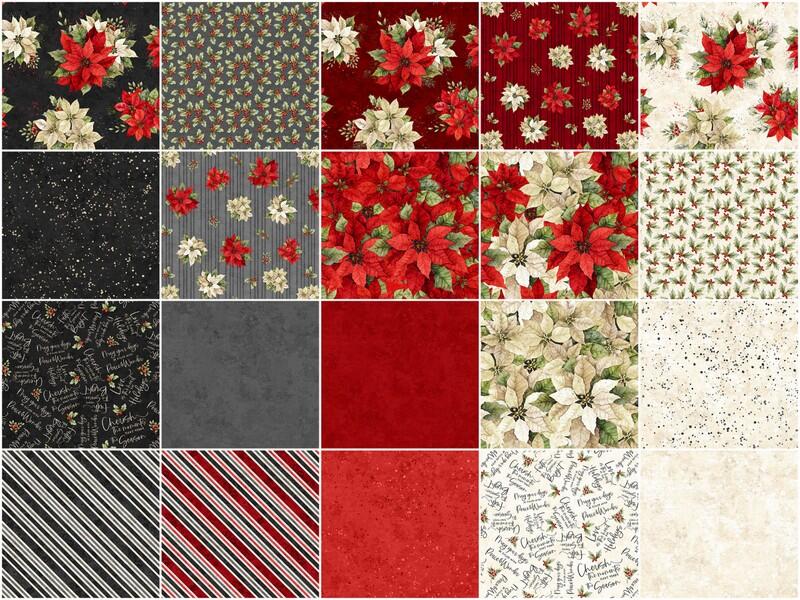 Poinsettia Radiance 5" Squares - Image 3