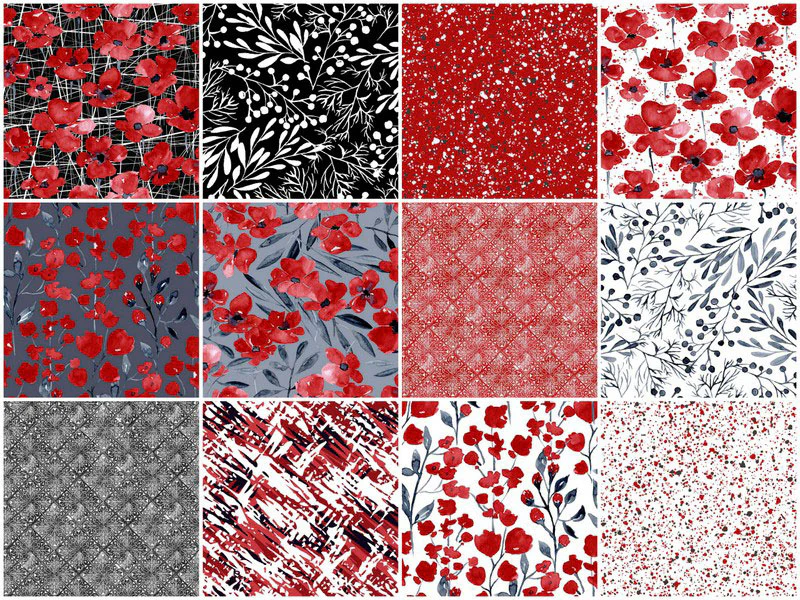 Pop of Red Favorites 5" Squares - Image 3