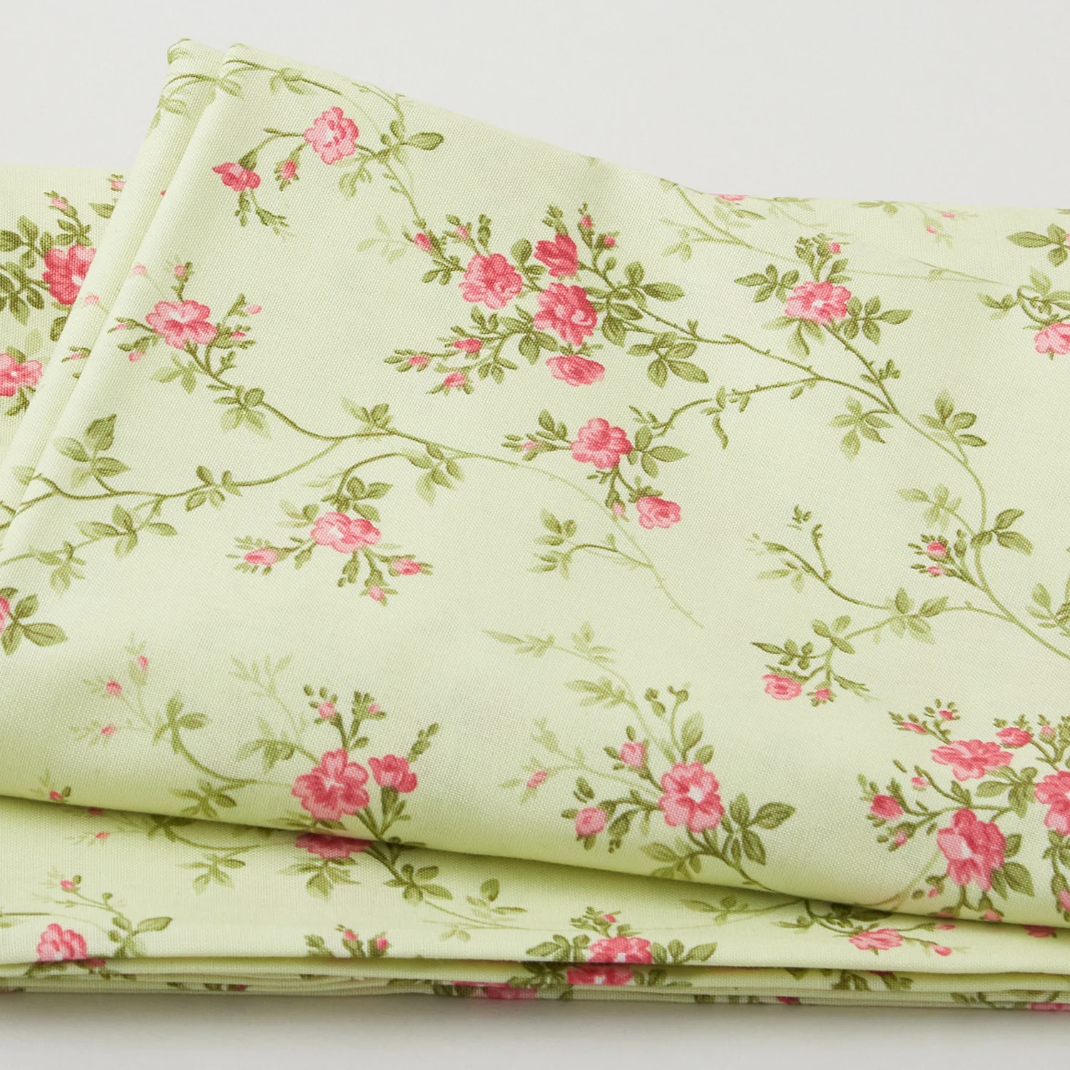 Poppies - Delicate Vine Soft Green 2 Yard Cut