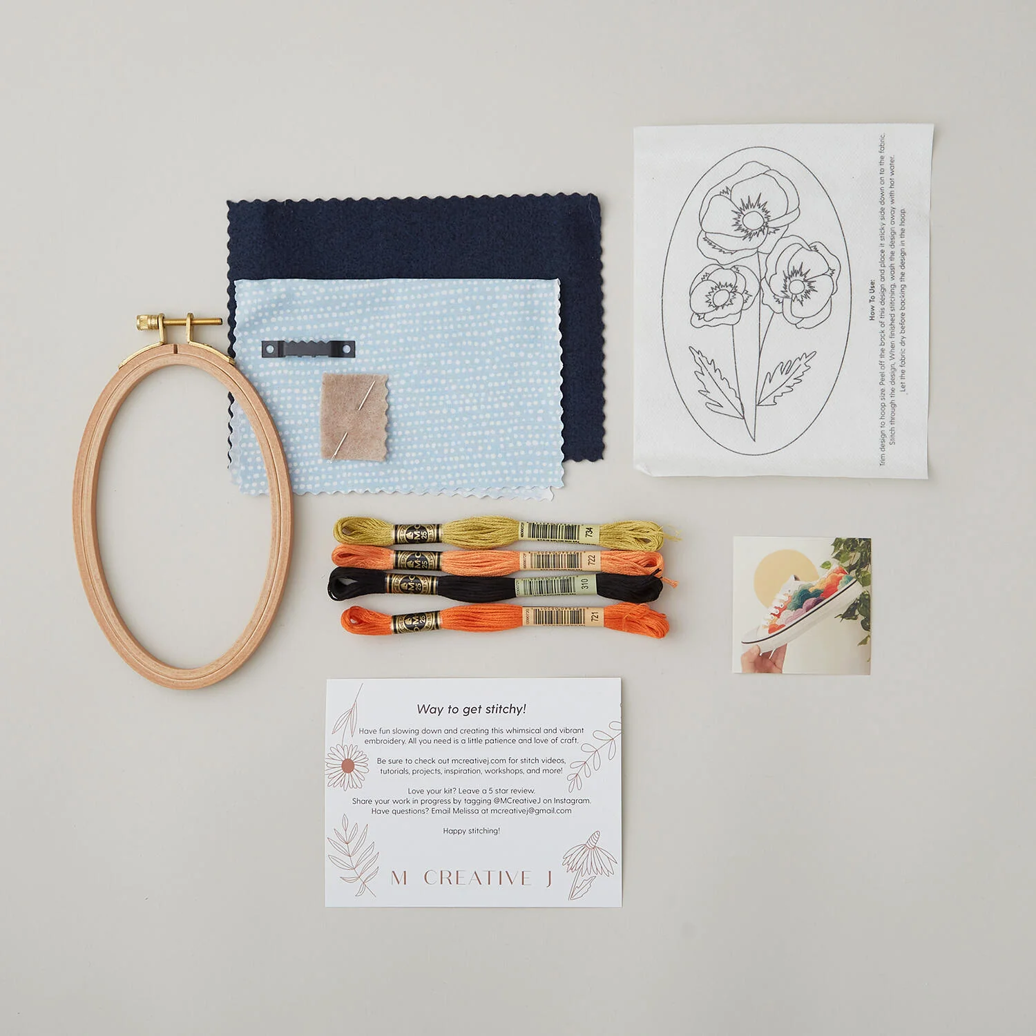 Poppies Embroidery Kit - Image 2