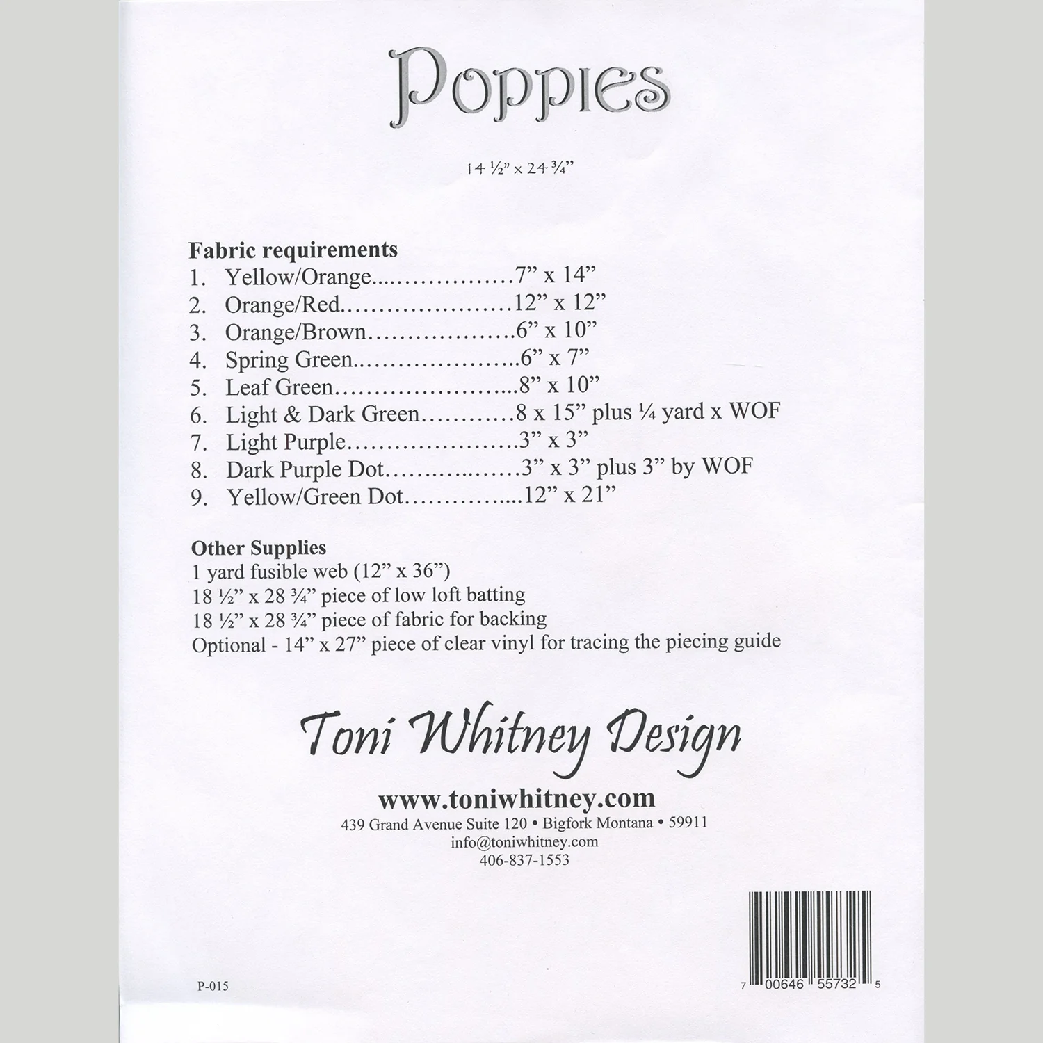 Poppies Wall Hanging Pattern - Image 2