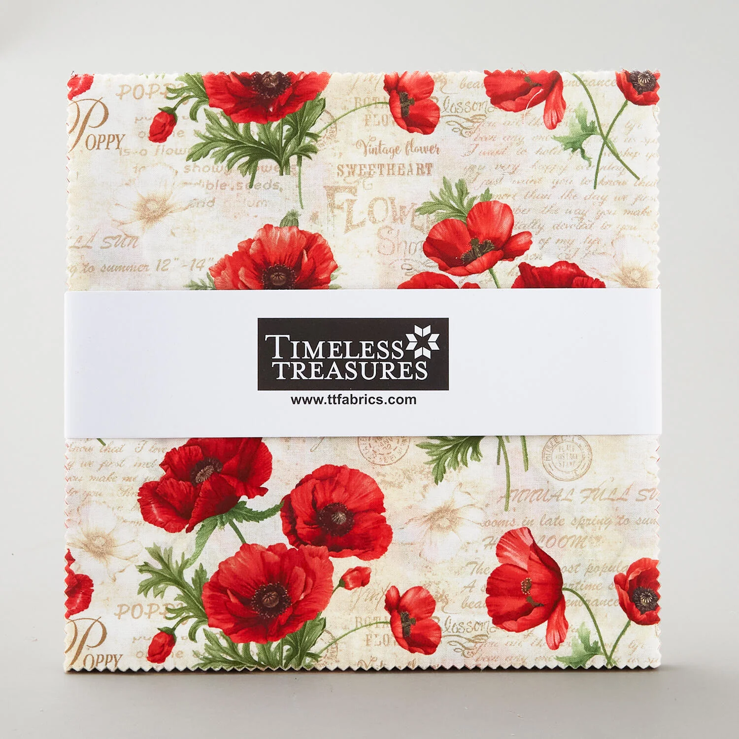 Poppy Passion 10" Squares - Image 2