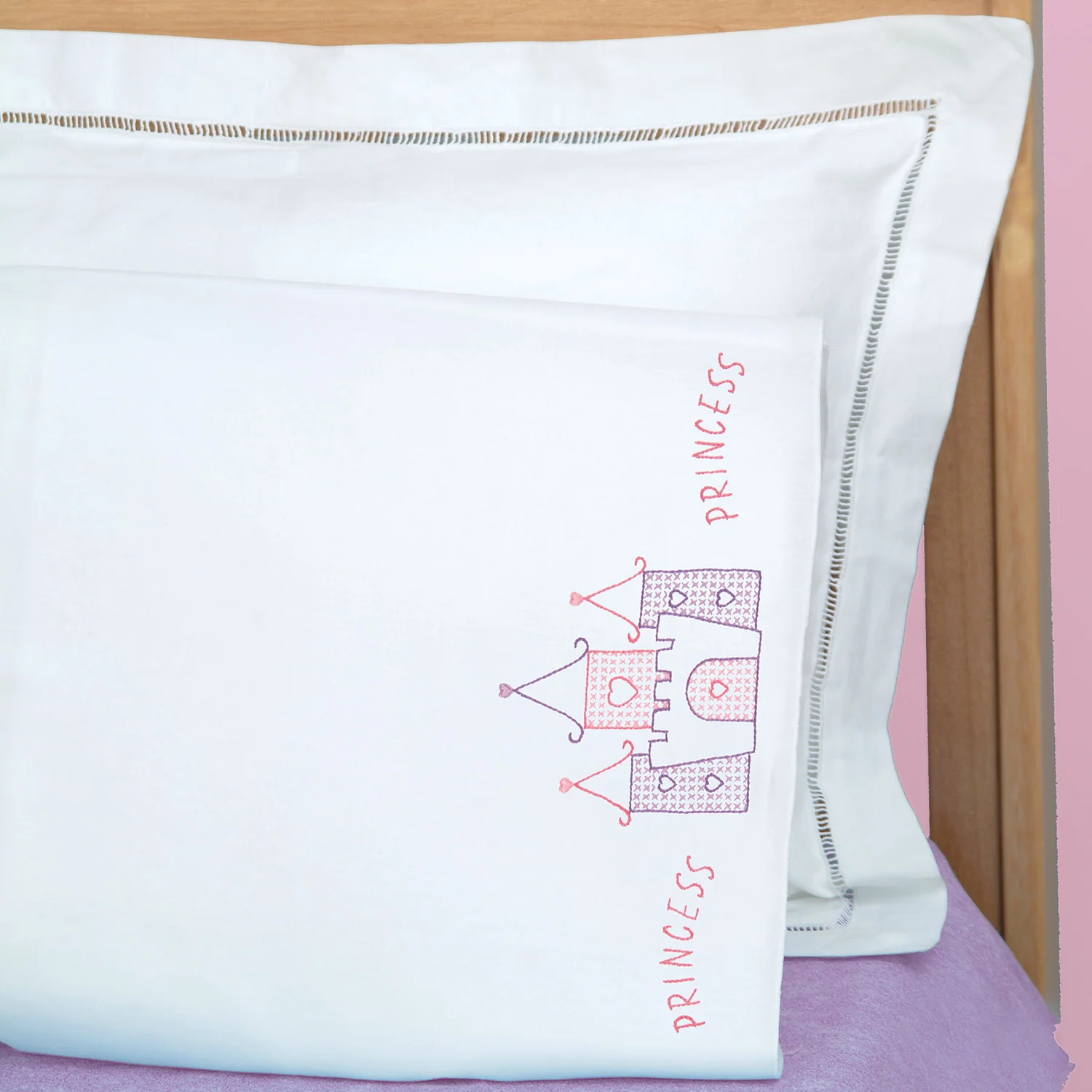 Princess Embroidery Child Pillowcase
