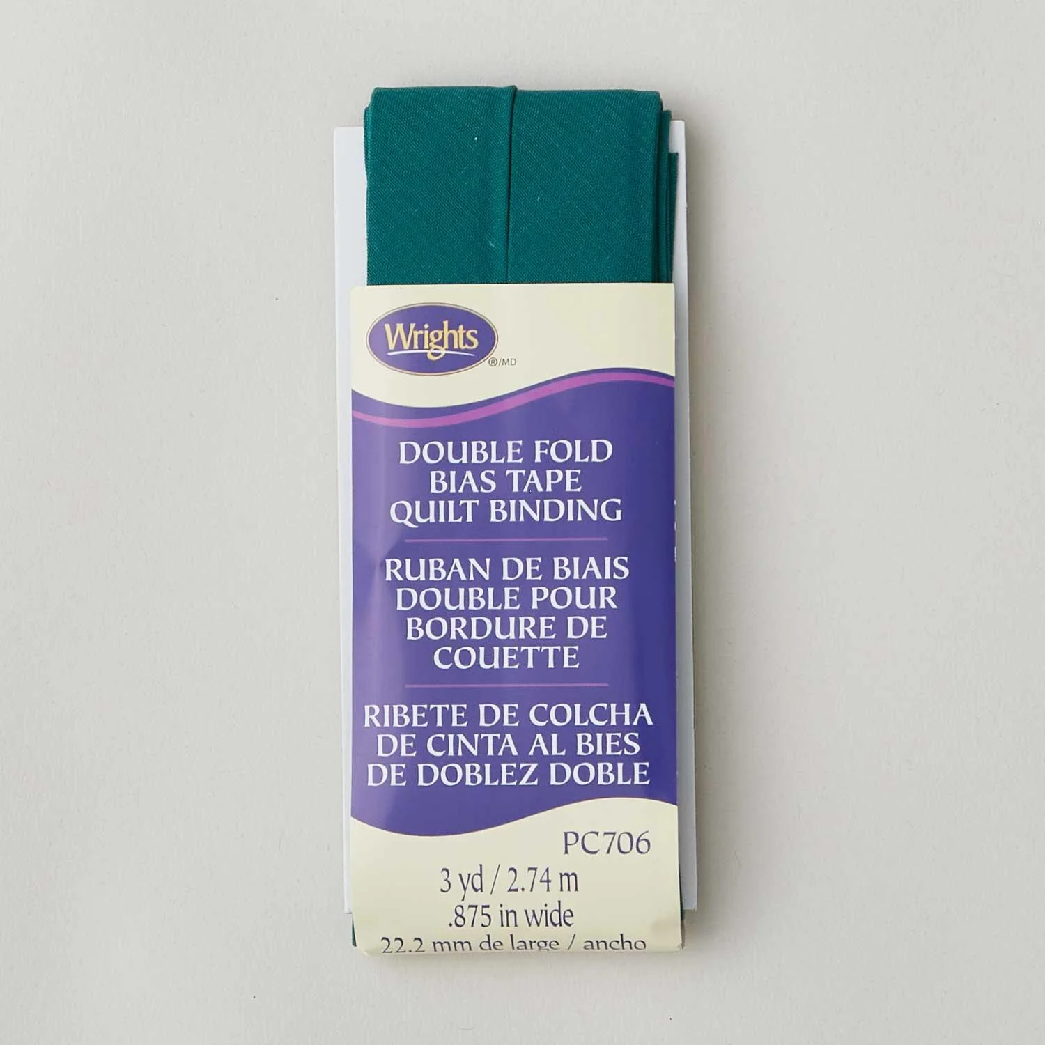 Wrights Quilt Binding Double Fold Bias Tape - Jungle Green - Image 2