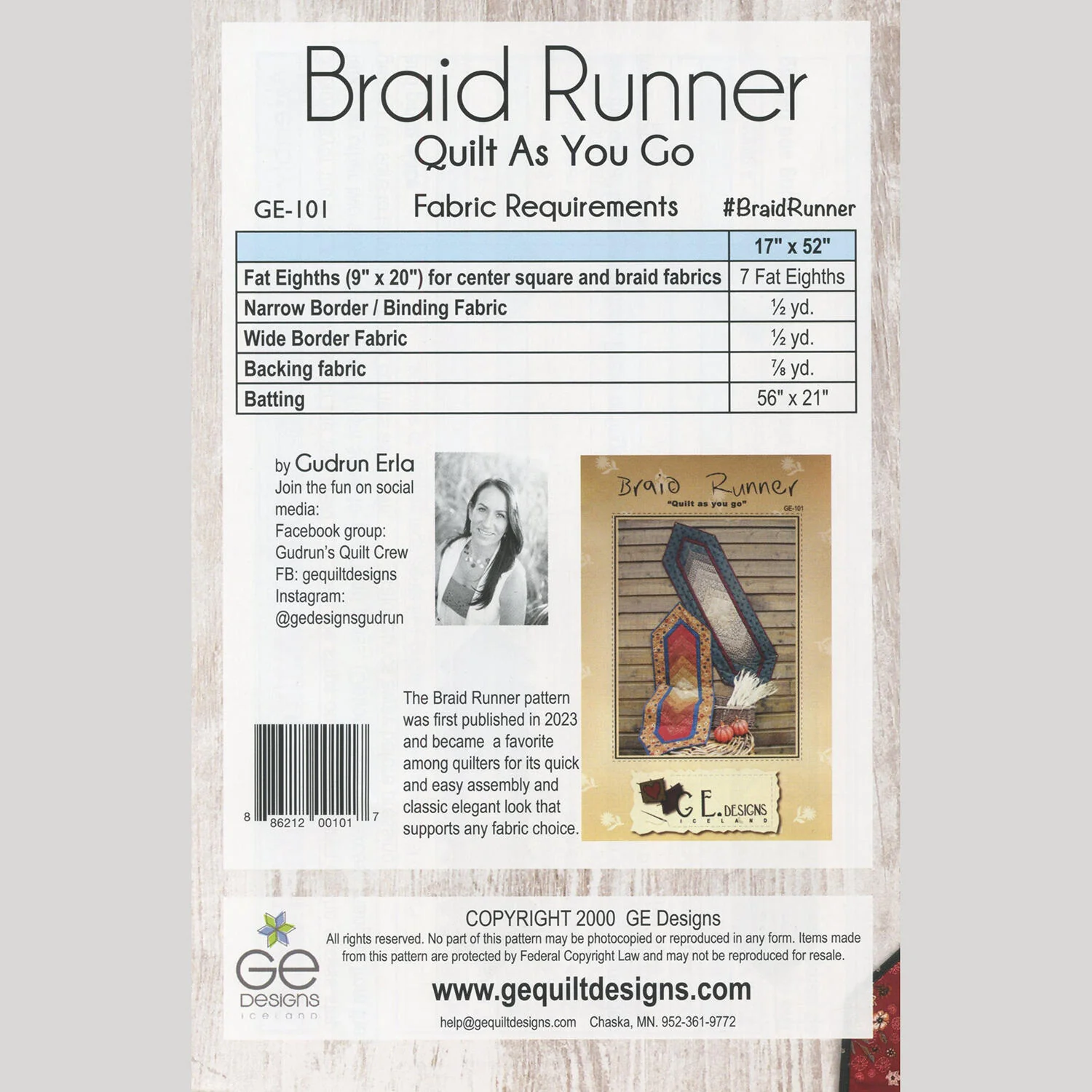 Quilt-As-You-Go Braid Runner Pattern - Image 2