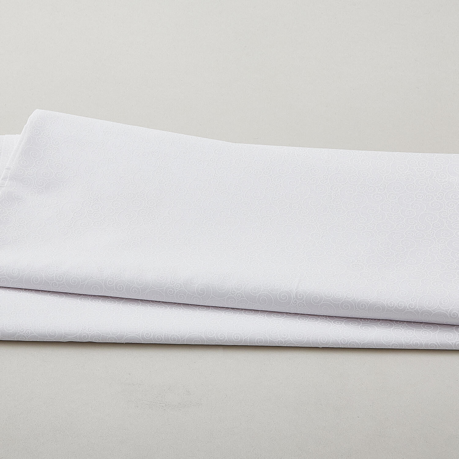 Quilter's Flour Favorites - Wavy Curls White on White 3 Yard Cut