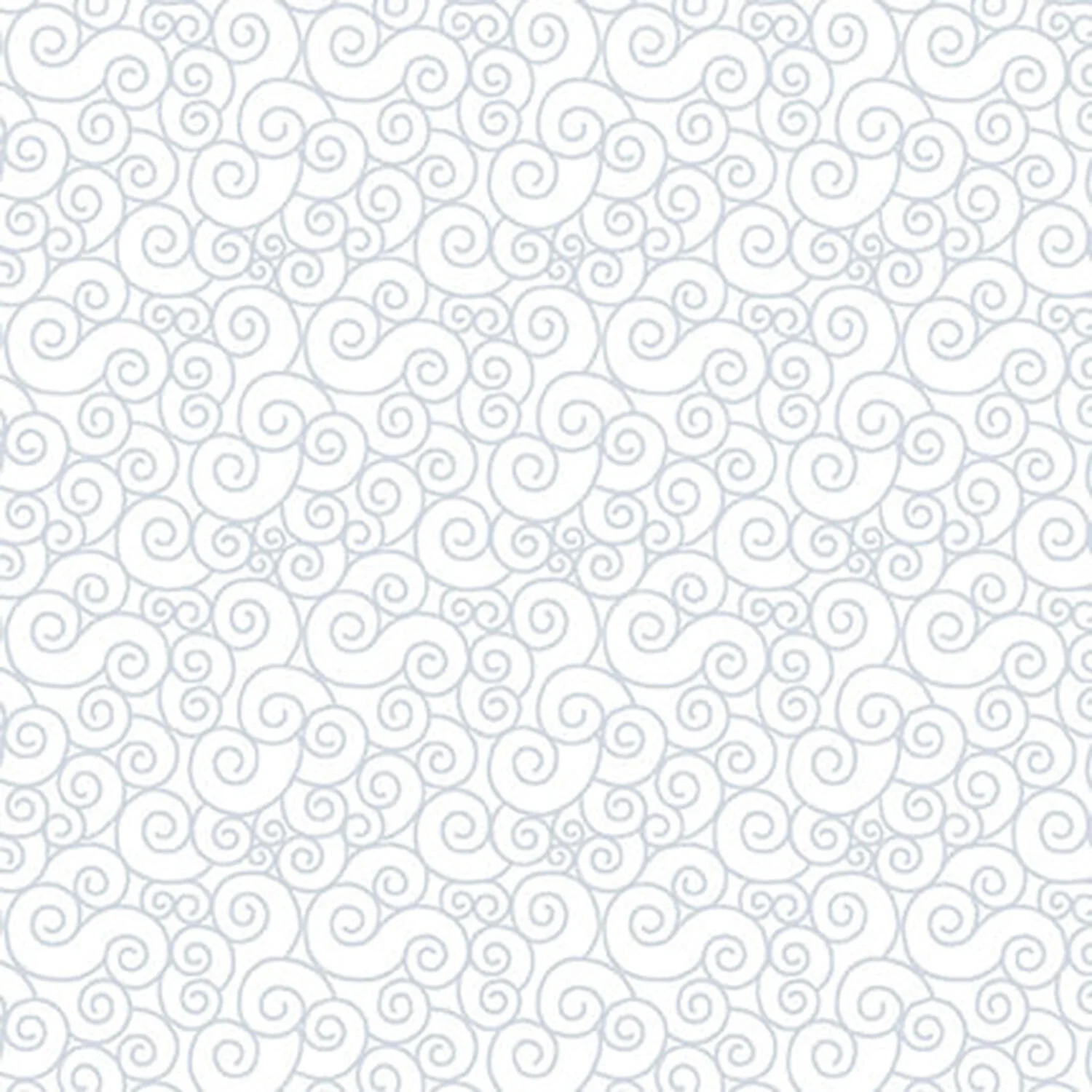 Quilter's Flour Favorites - Wavy Curls White on White 3 Yard Cut - Image 2