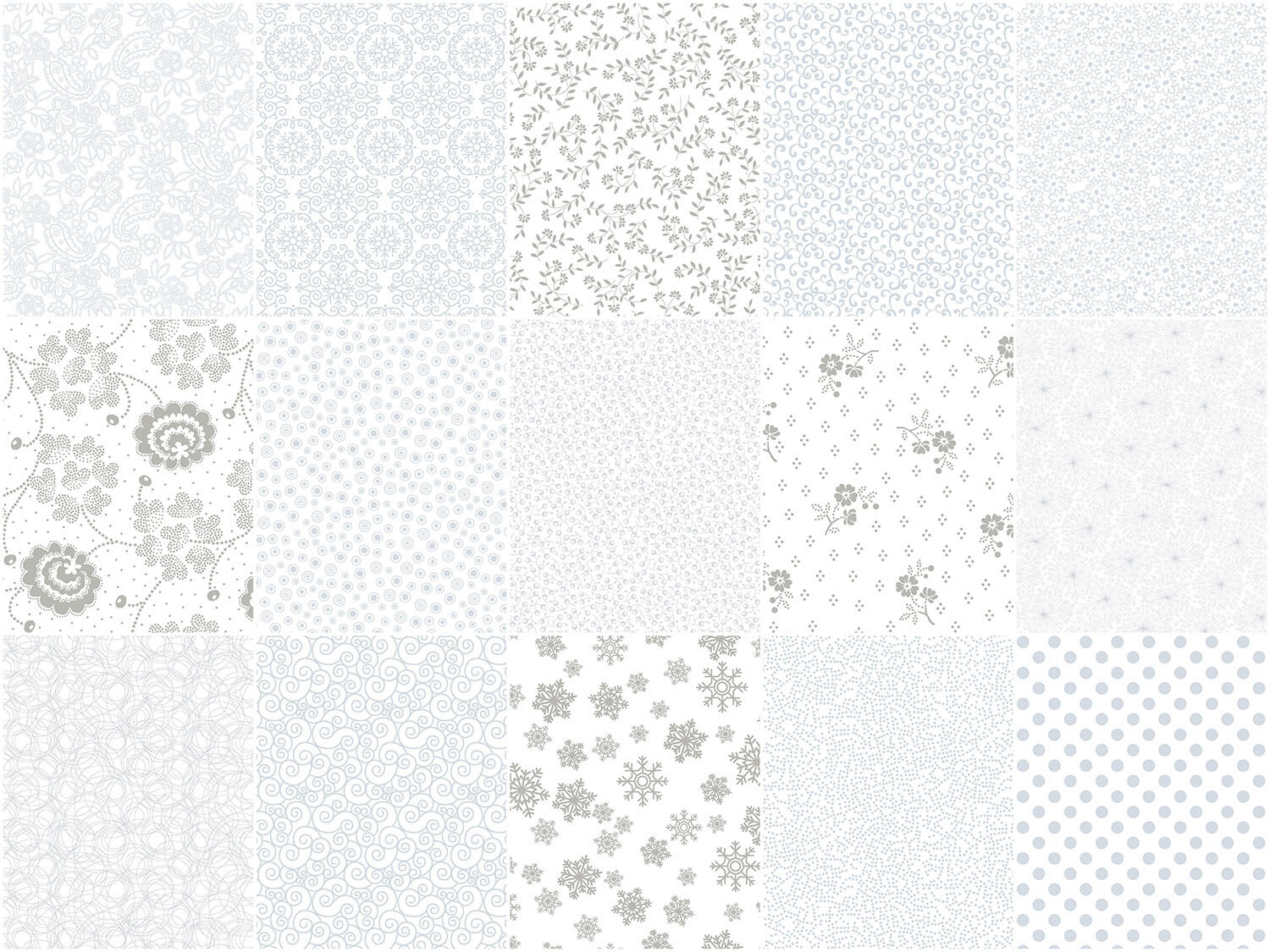 Quilter's Flour Favorites White On White 10" Squares - Image 3