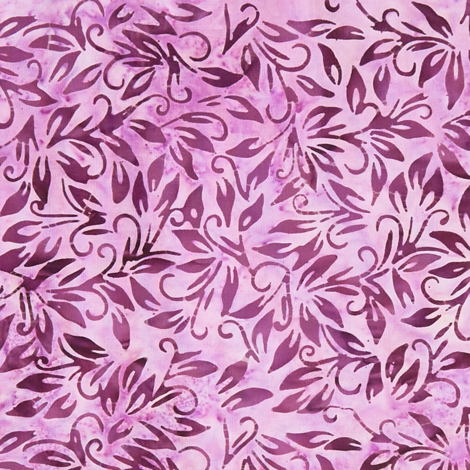 Rainbow Batiks Favorites - Leaf Swirl Purple Lavender 2 Yard Cut - Image 2