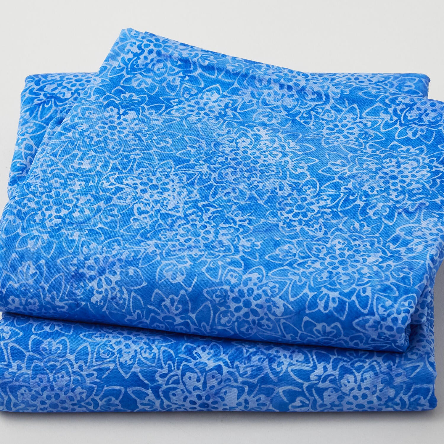 Rainbow Batiks Favorites - Mosaic Flower Blue Blueberry 5 Yard Cut