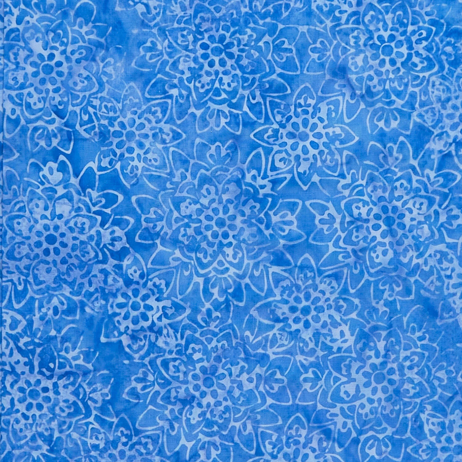 Rainbow Batiks Favorites - Mosaic Flower Blue Blueberry 5 Yard Cut - Image 2
