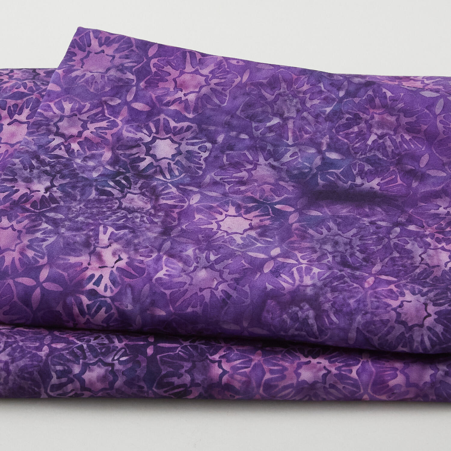 Rainbow Batiks Favorites - Square Flower Purple Merlot 2 Yard Cut