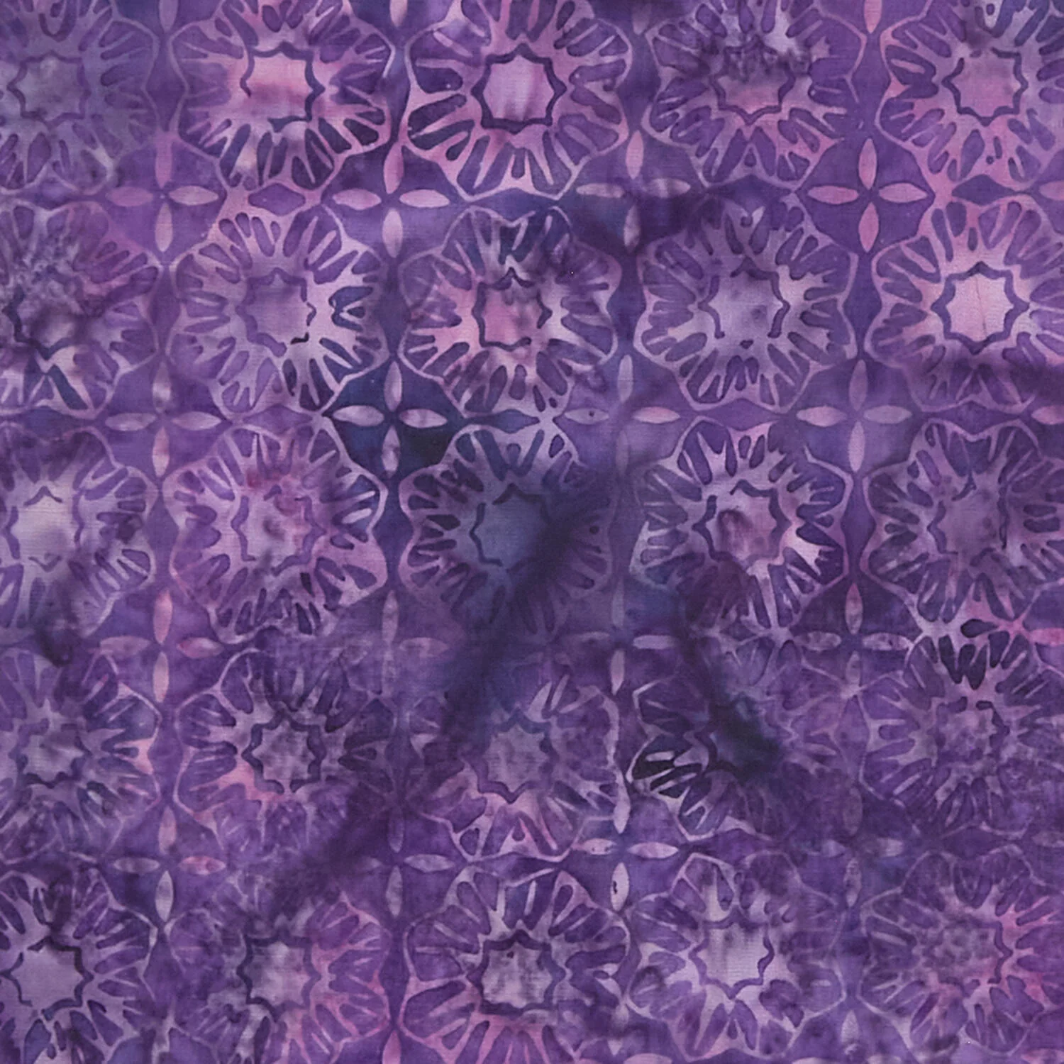 Rainbow Batiks Favorites - Square Flower Purple Merlot 2 Yard Cut - Image 2