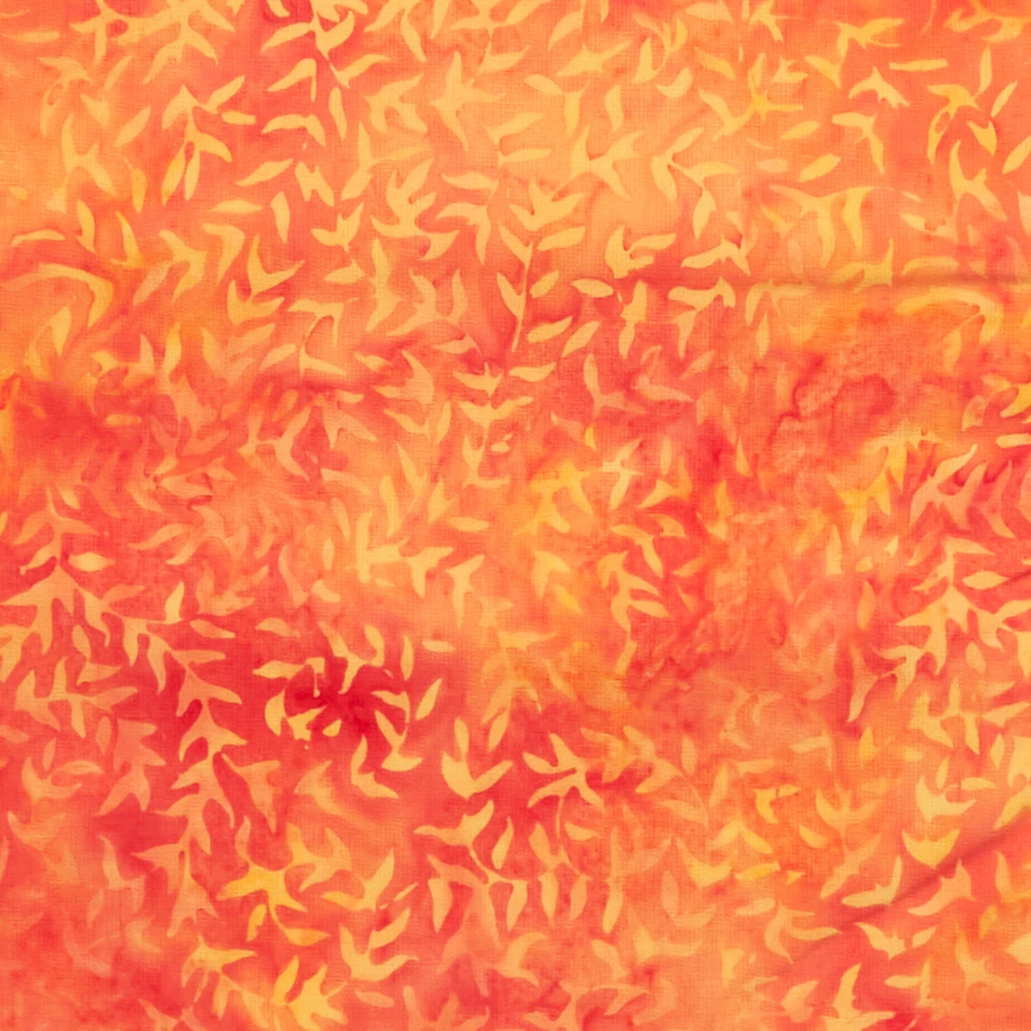 Rainbow Batiks Favorites - Vines Orange Pumpkin 2 Yard Cut - Image 2
