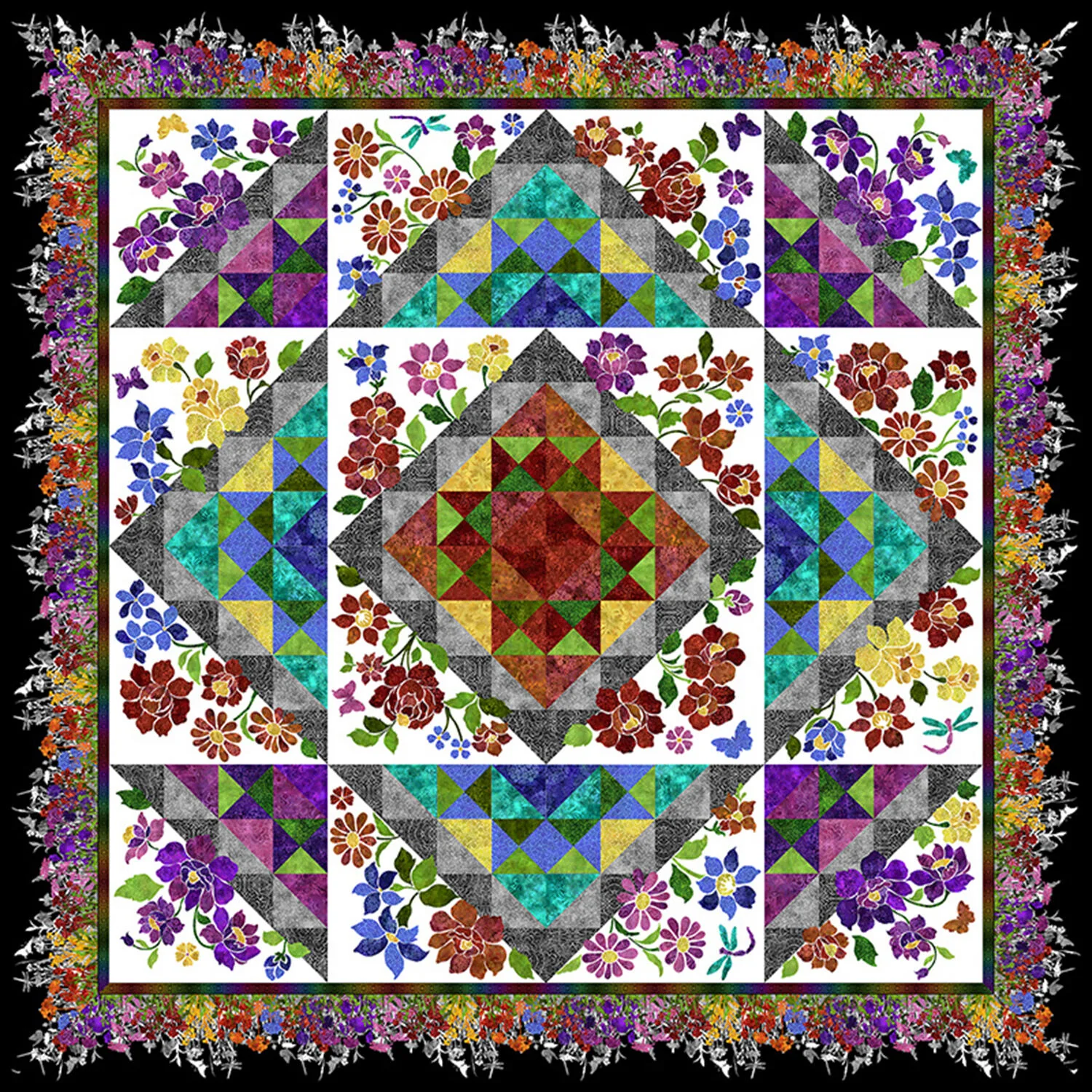 Rainbow of Jewels - Complete Block of the Month Kit