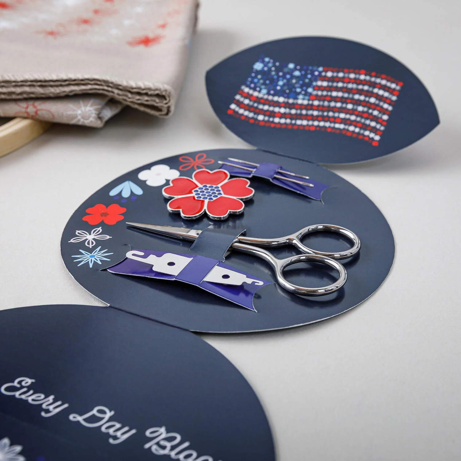 Red, White & Bloom Embroidery Kit - Image 4