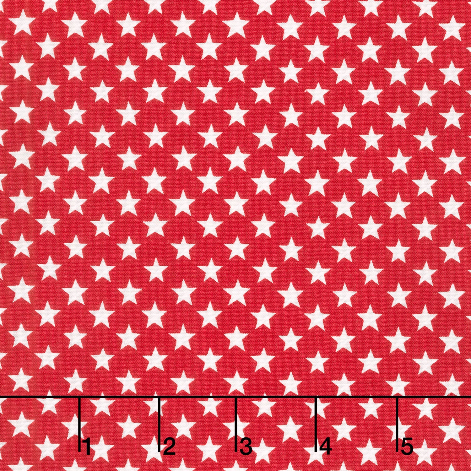 Red, White & Bloom - Stars In A Row Patriotic Poppy Yardage