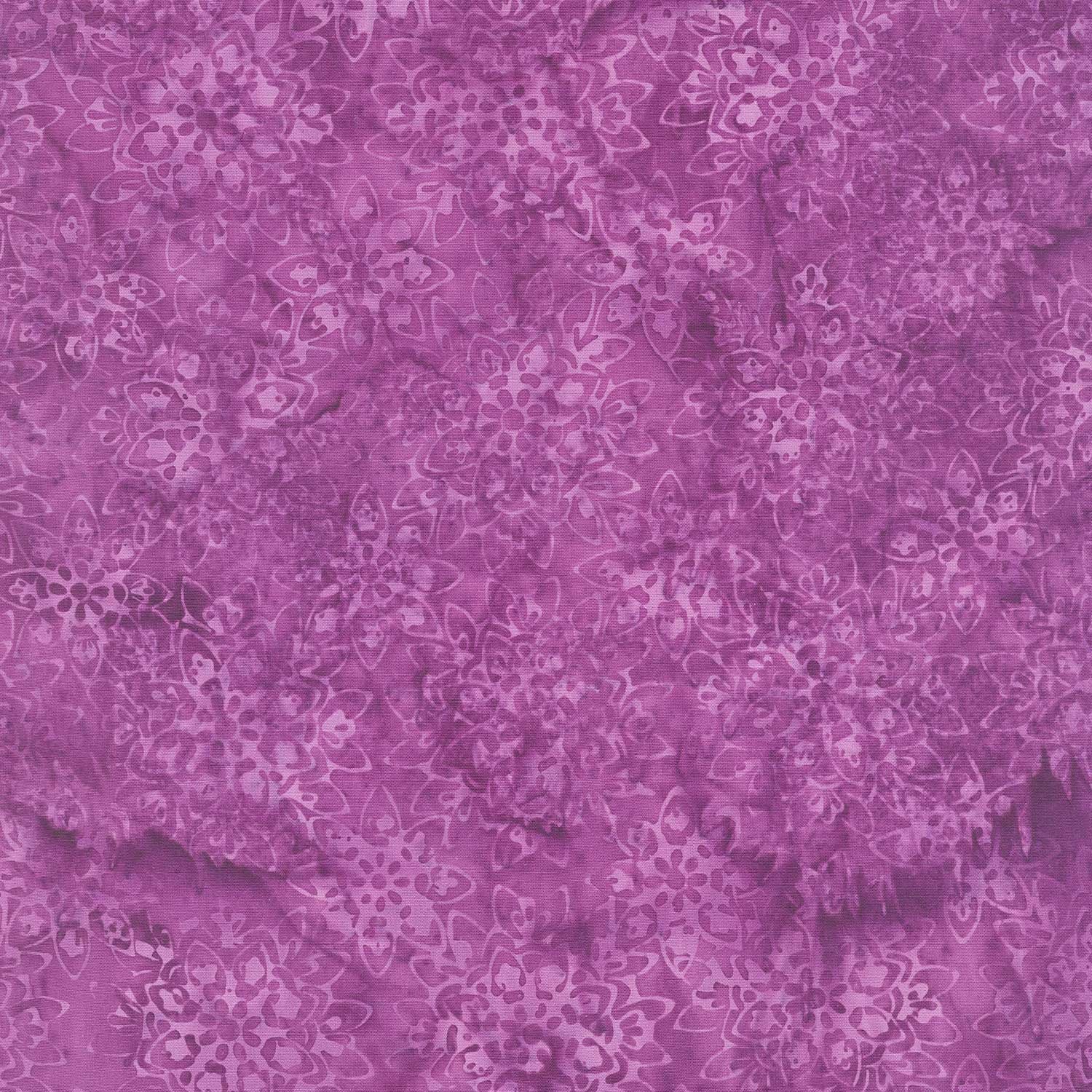 Reflections Batiks - Mosaic Flower Purple Yardage